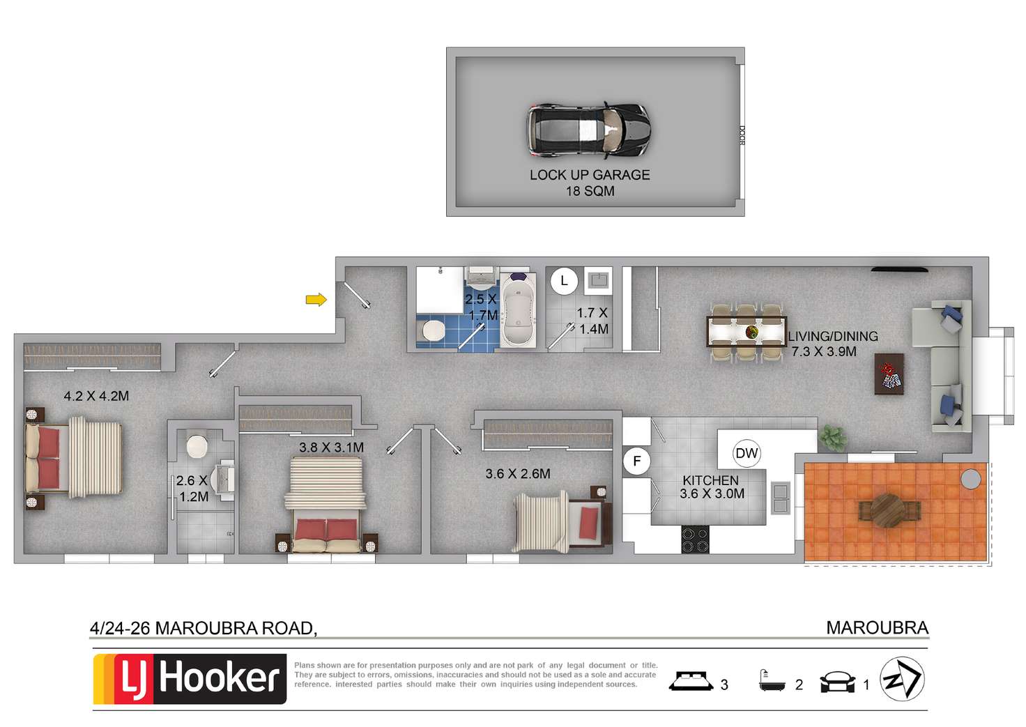 Floorplan of Homely unit listing, 4/24-26 Maroubra Road, Maroubra NSW 2035