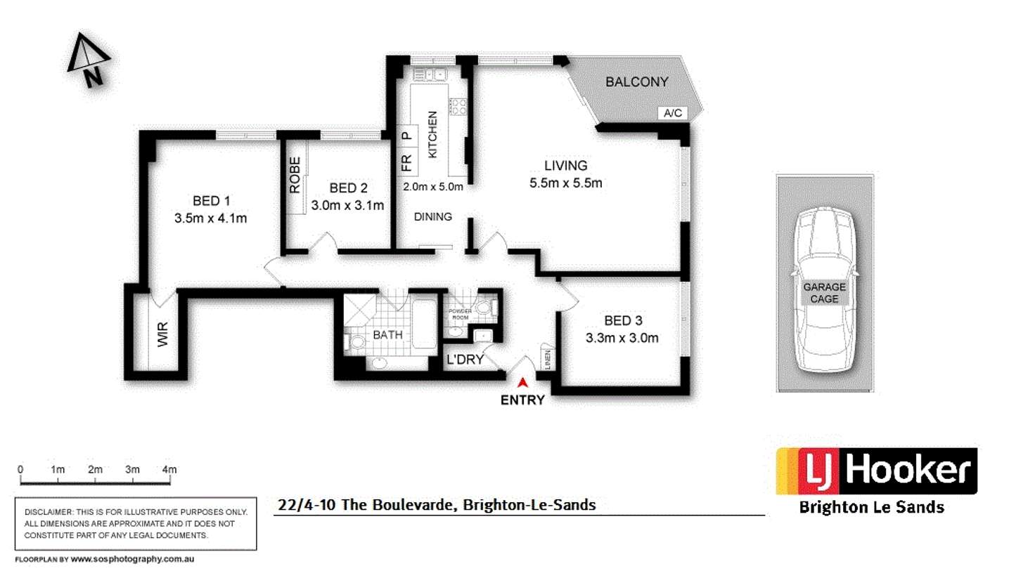 Floorplan of Homely unit listing, 22/4-10 The Boulevarde, Brighton-le-sands NSW 2216