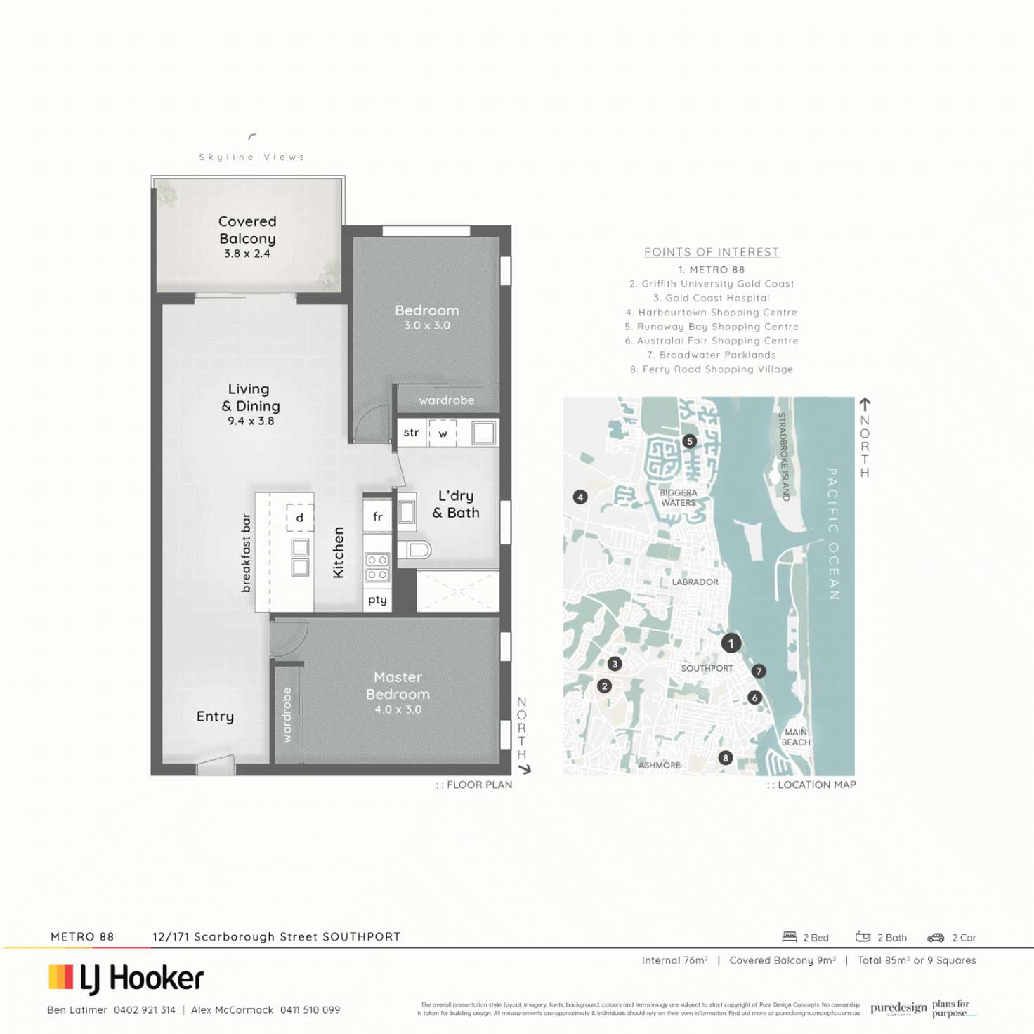 Floorplan of Homely unit listing, 12/171 Scarborough Street, Southport QLD 4215