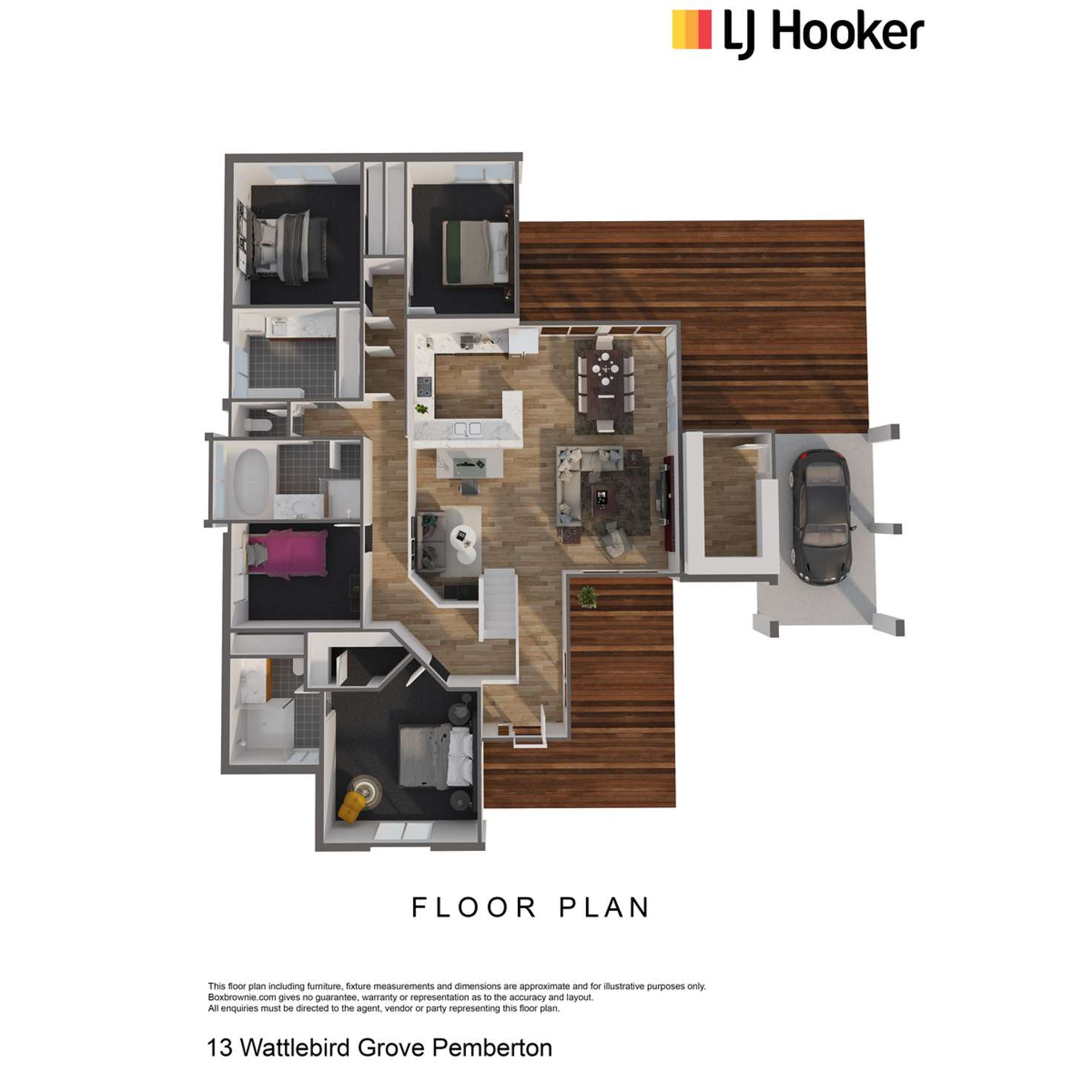 Floorplan of Homely house listing, 13 Wattlebird Grove, Pemberton WA 6260