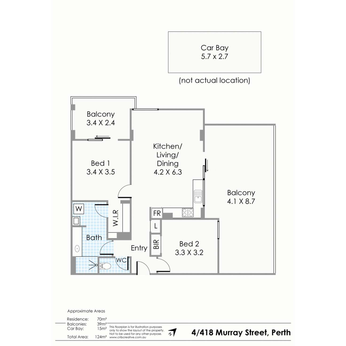 Floorplan of Homely apartment listing, 4/418-428 Murray Street, Perth WA 6000