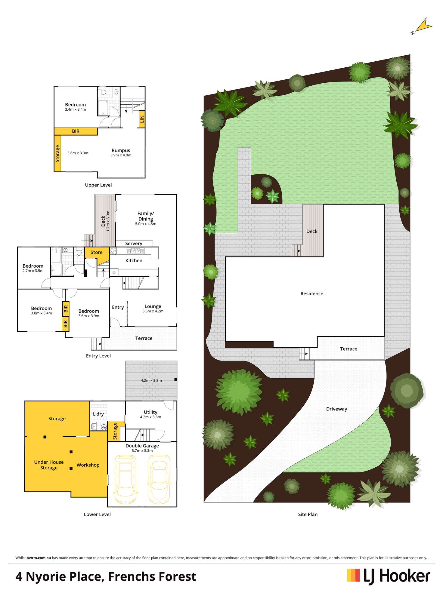 Floorplan of Homely house listing, 4 Nyorie Place, Frenchs Forest NSW 2086