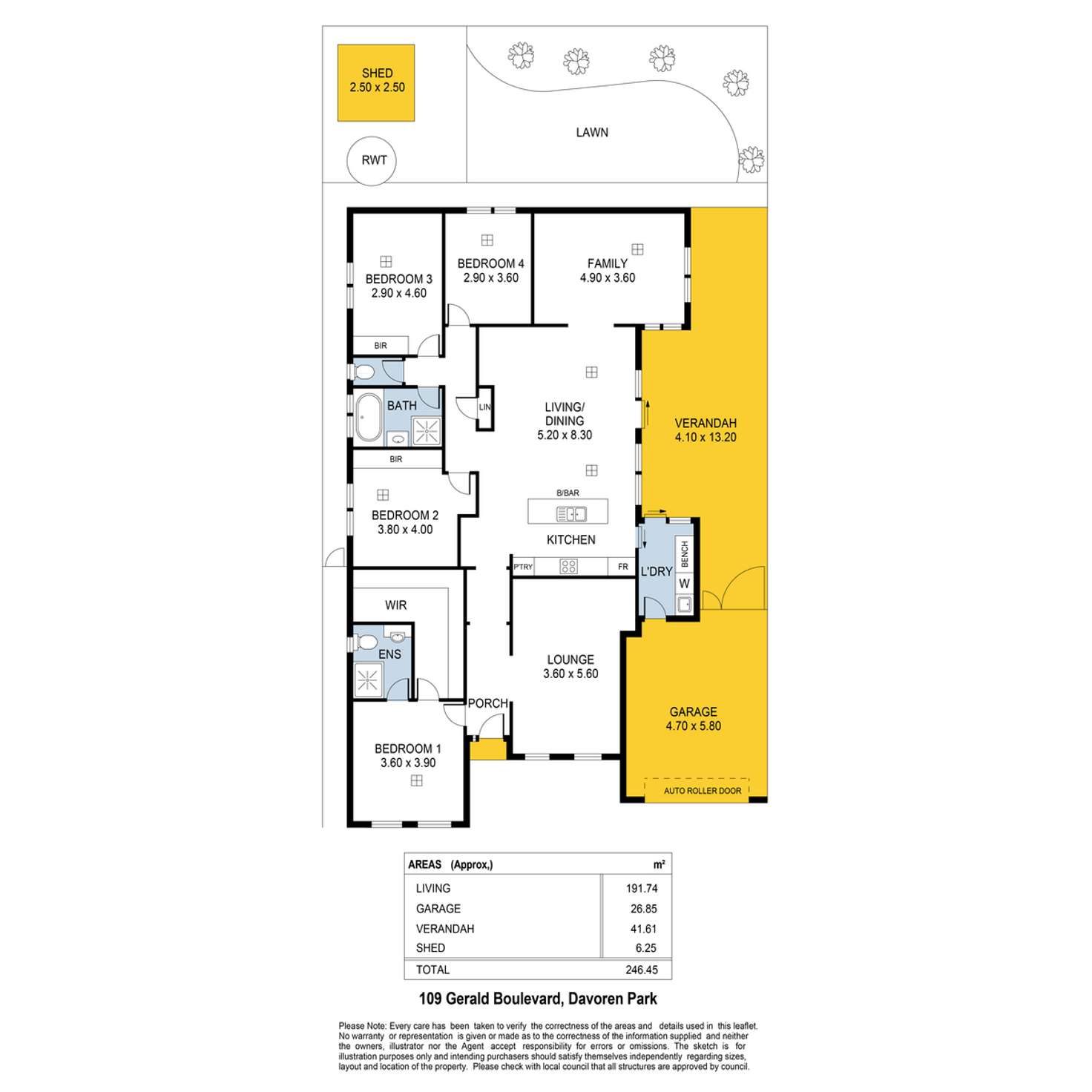 Floorplan of Homely house listing, 109 Gerald Boulevard, Davoren Park SA 5113