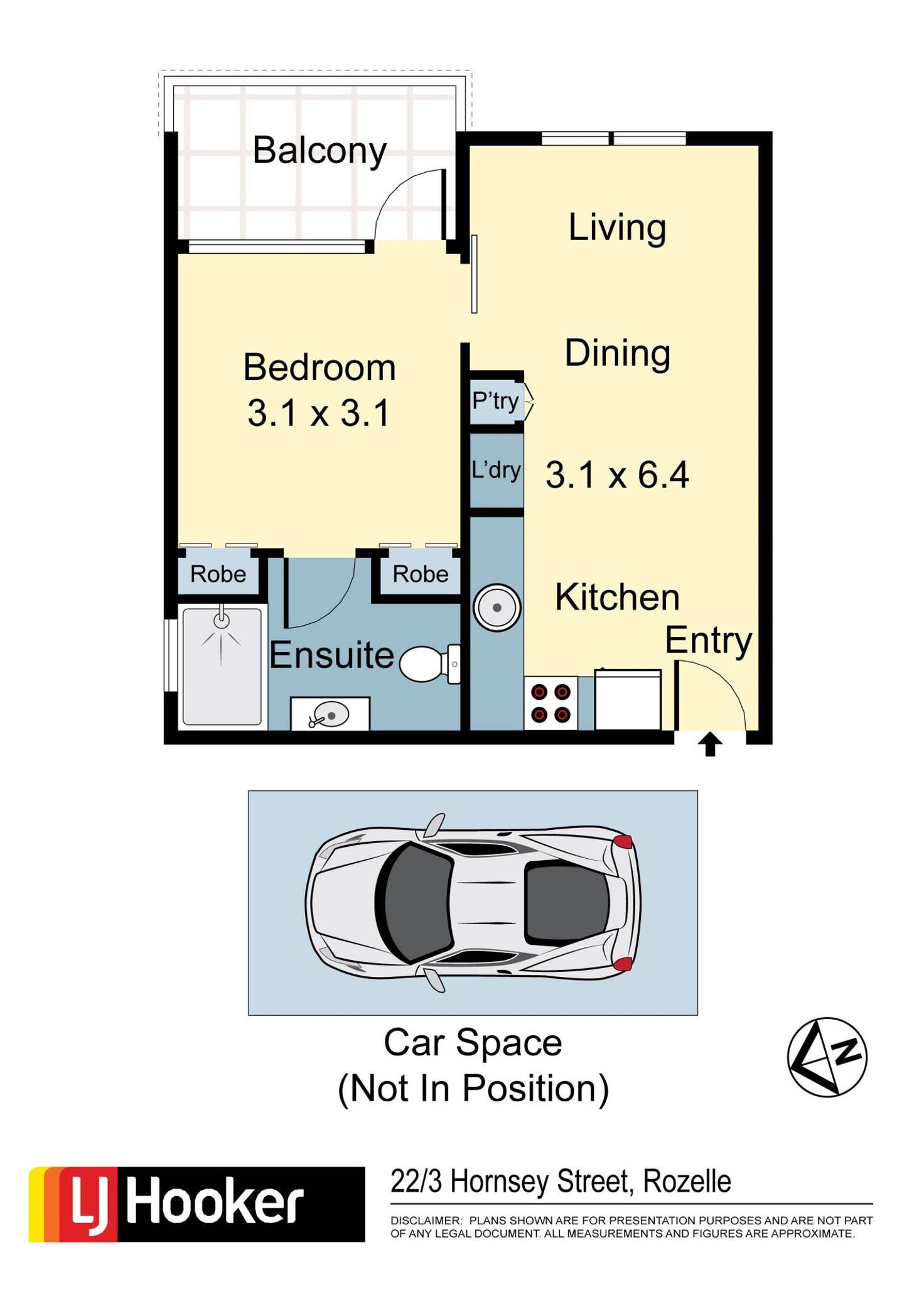 Floorplan of Homely apartment listing, 22/3 Hornsey Street, Rozelle NSW 2039