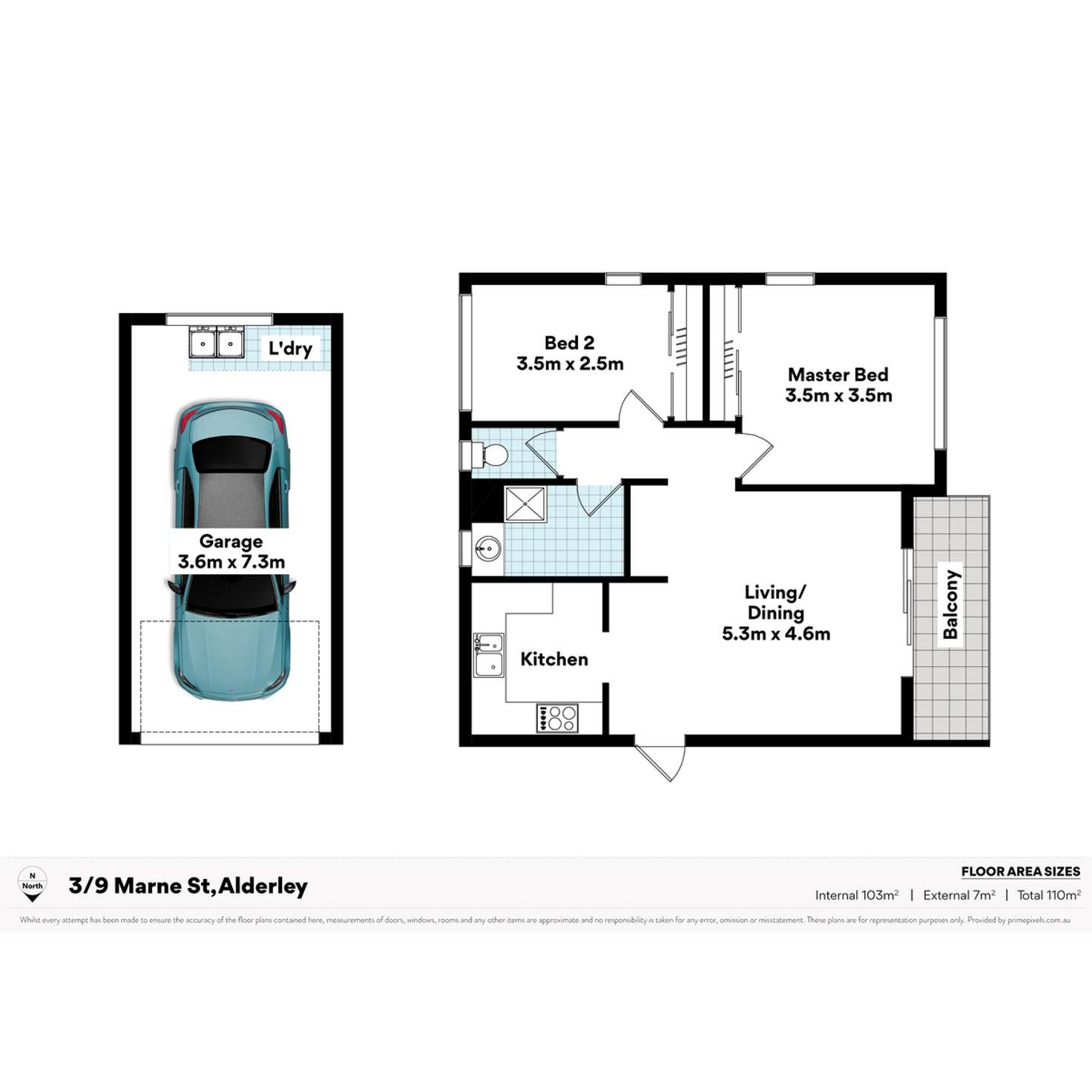 Floorplan of Homely unit listing, 3/9 Marne Street, Alderley QLD 4051