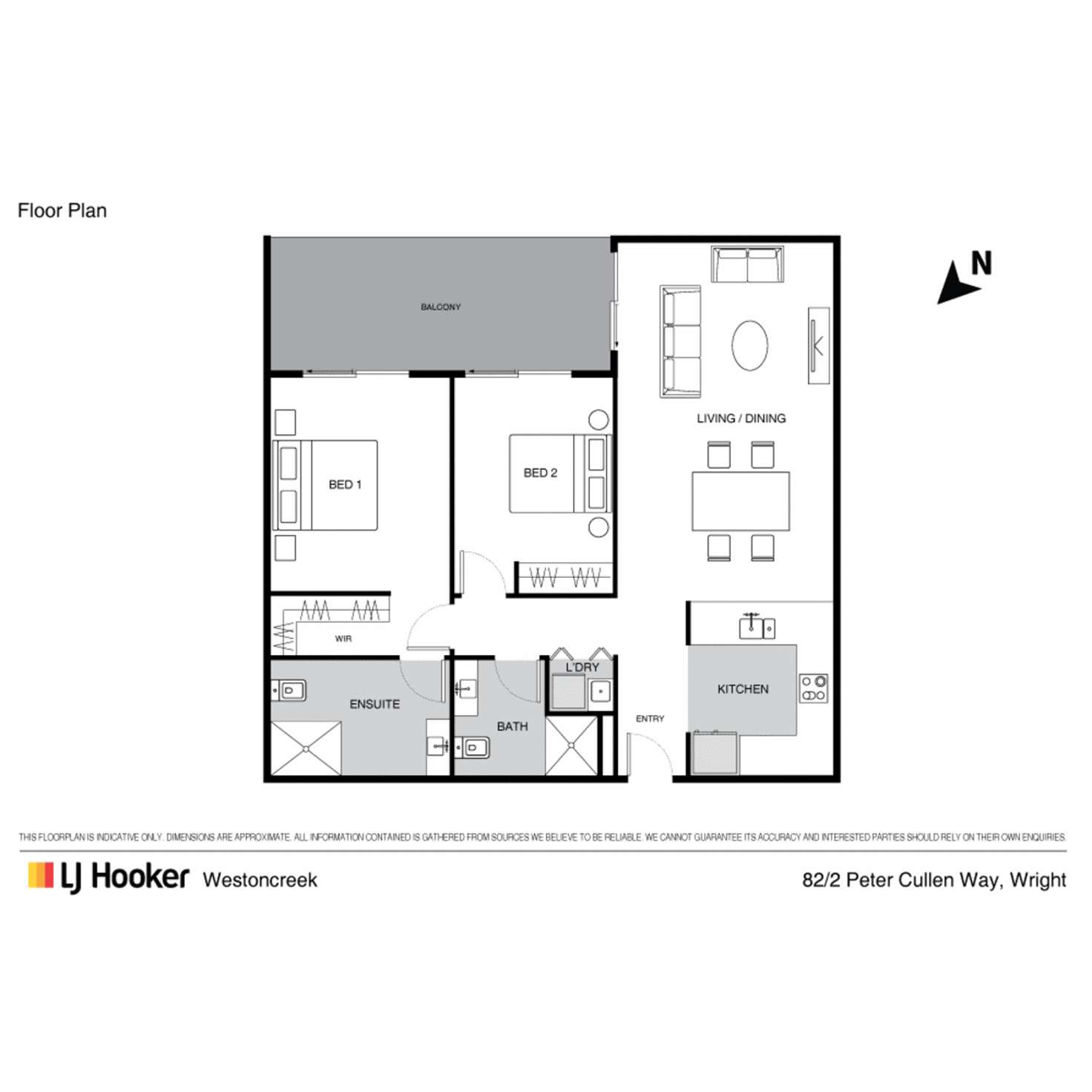 Floorplan of Homely apartment listing, 82/2 Peter Cullen Way, Wright ACT 2611