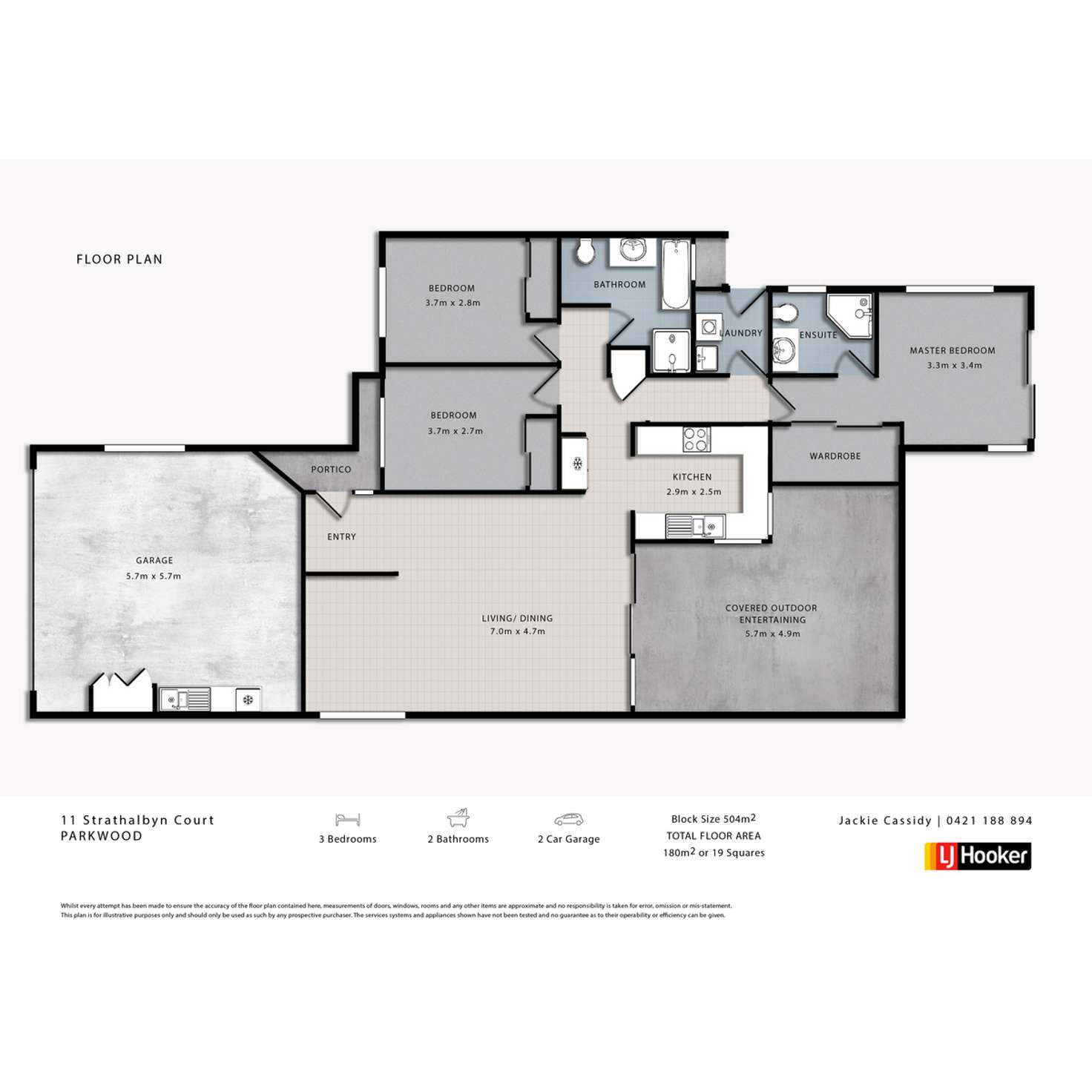 Floorplan of Homely house listing, 11 Strathalbyn Court, Parkwood QLD 4214