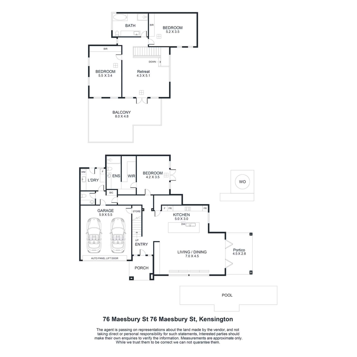 Floorplan of Homely house listing, 76 Maesbury Street, Kensington SA 5068