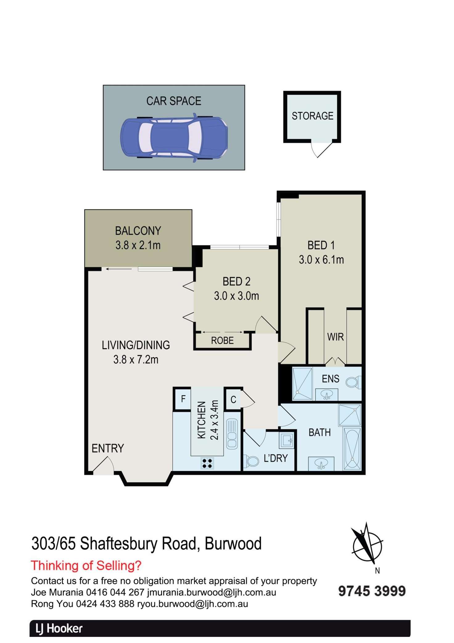 Floorplan of Homely unit listing, 303/65 Shaftesbury Road, Burwood NSW 2134
