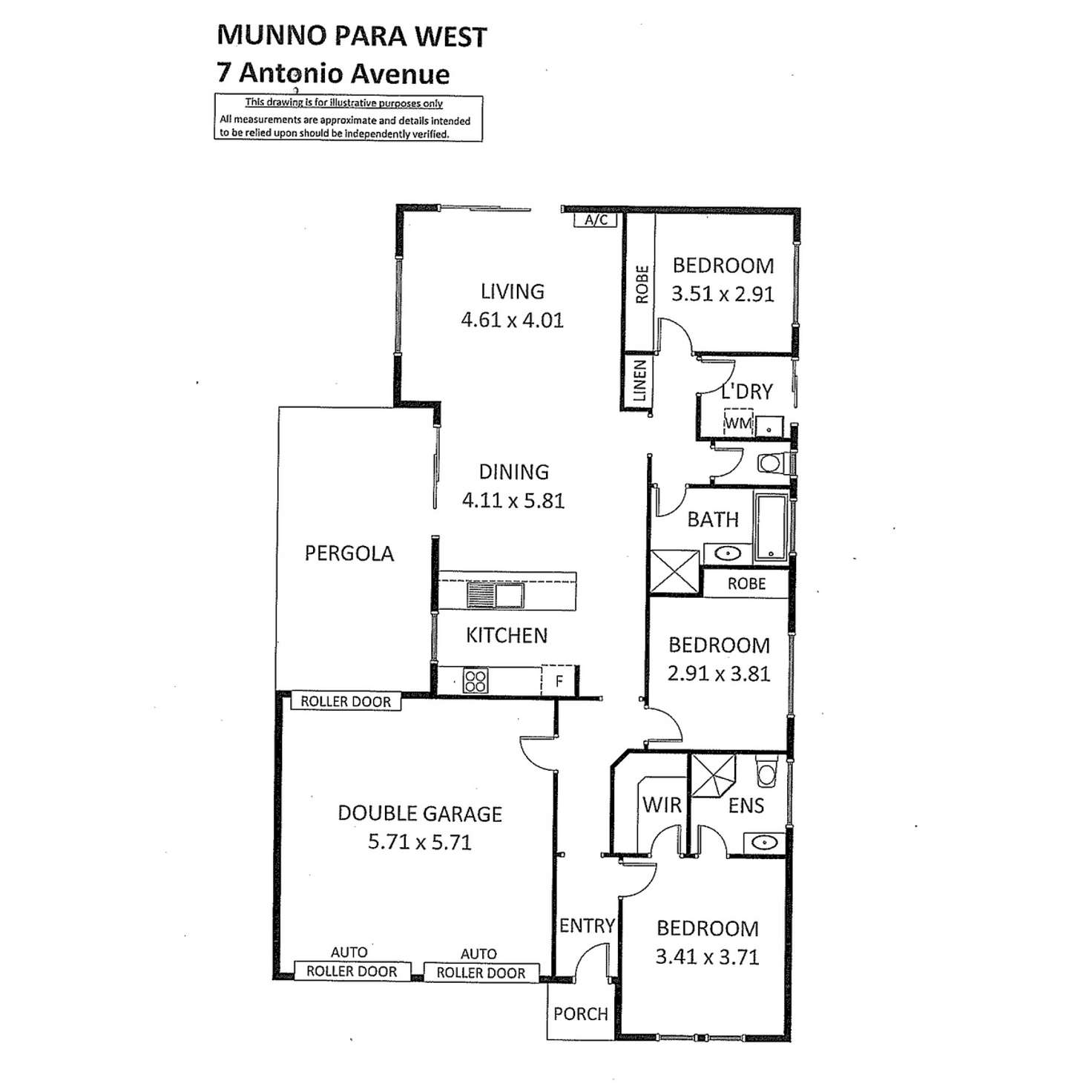 Floorplan of Homely house listing, 7 Antonio Avenue, Munno Para West SA 5115