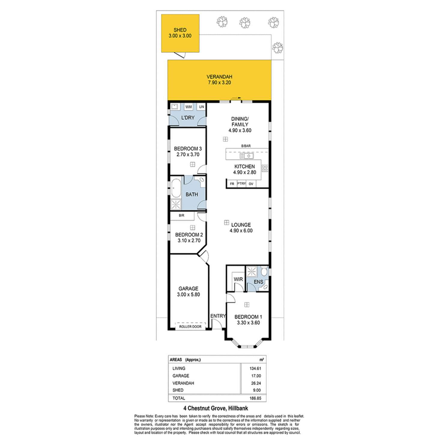 Floorplan of Homely house listing, 4 Chestnut Grove, Hillbank SA 5112