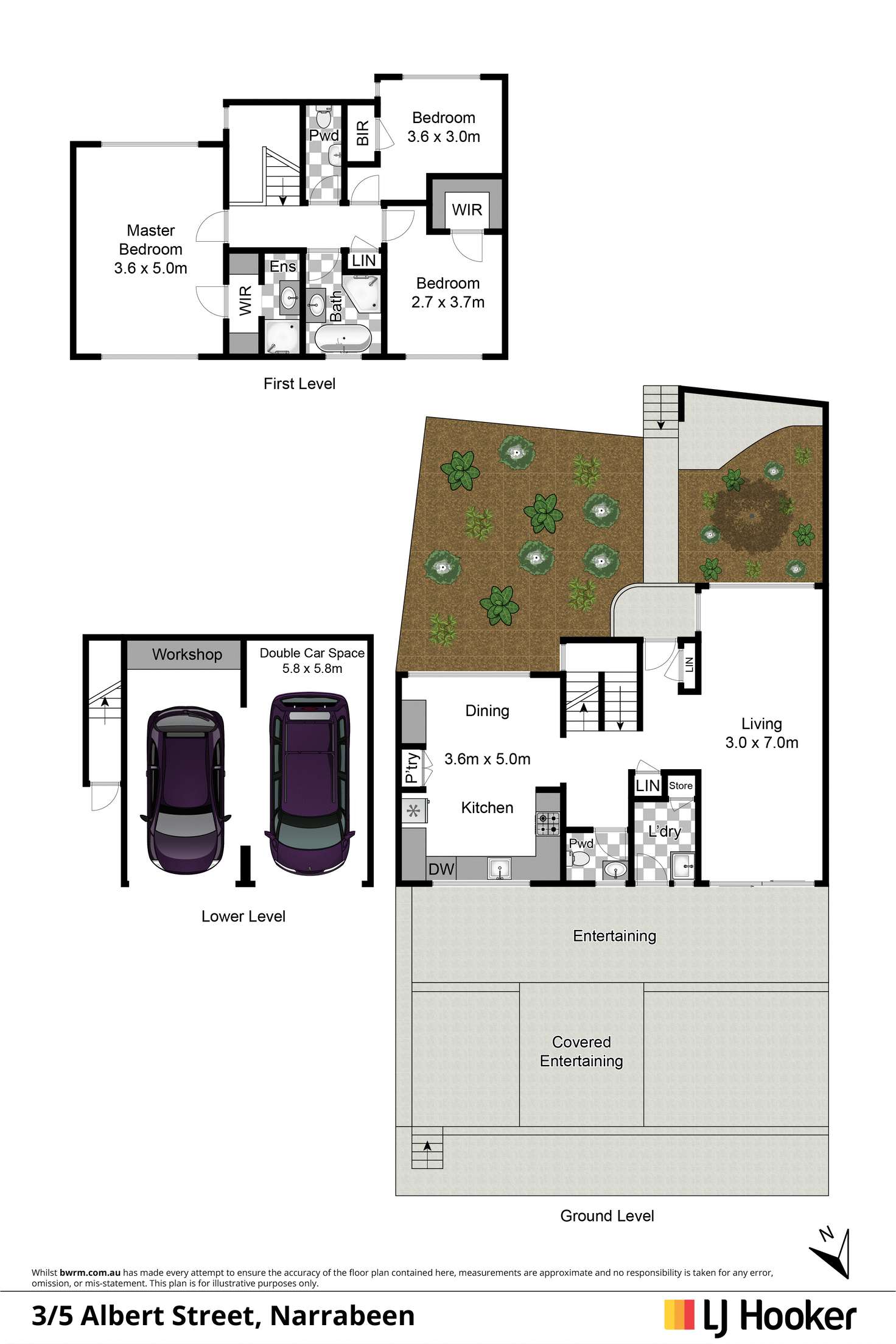 Floorplan of Homely townhouse listing, 3/5 Albert Street, Narrabeen NSW 2101