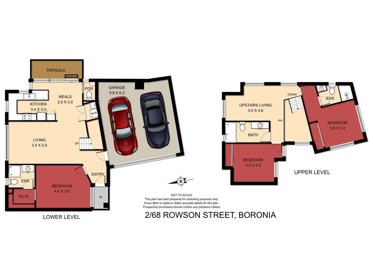 Floorplan of Homely unit listing, 2/68 Rowson Street, Boronia VIC 3155