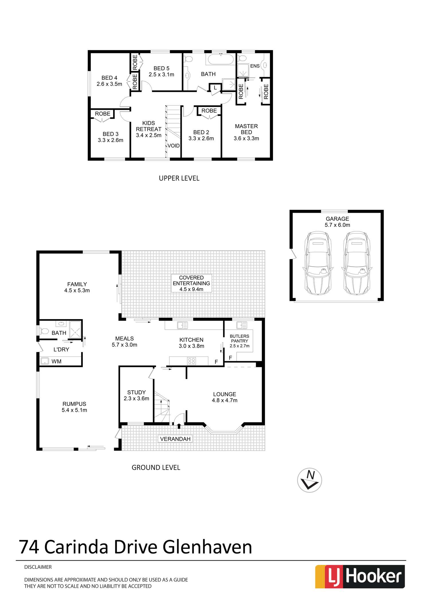 Floorplan of Homely house listing, 74 Carinda Drive, Glenhaven NSW 2156