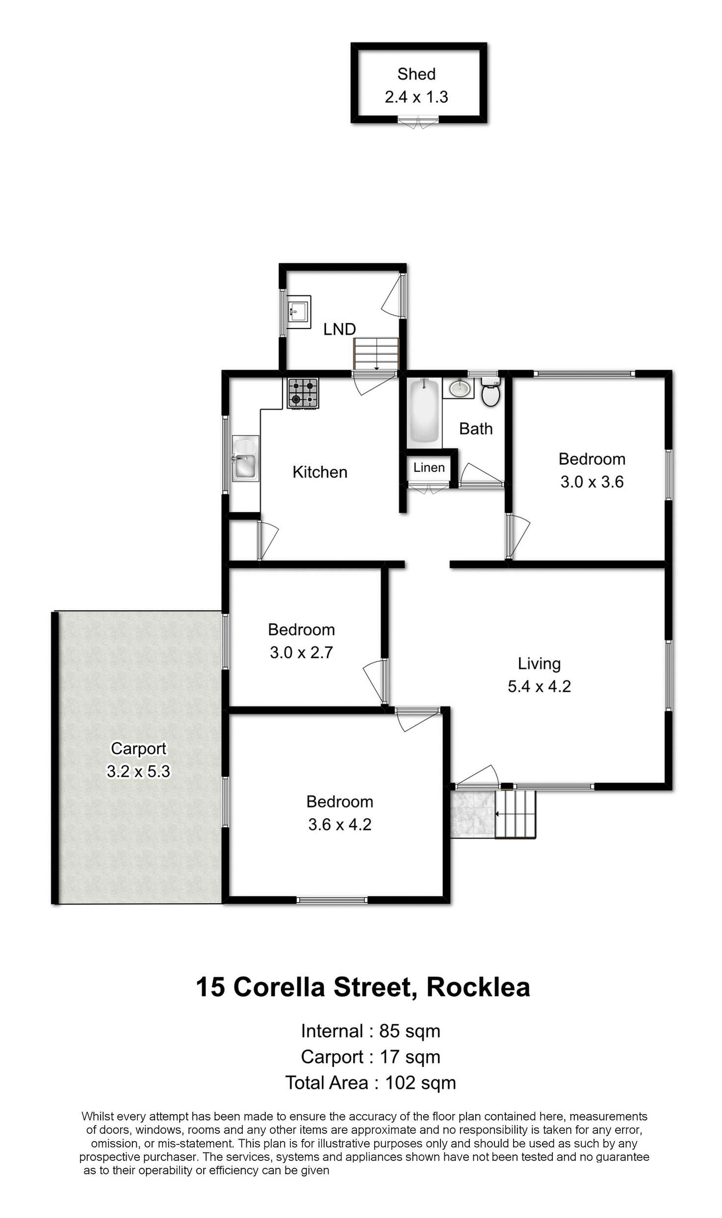 Floorplan of Homely house listing, 15 Corella Street, Rocklea QLD 4106