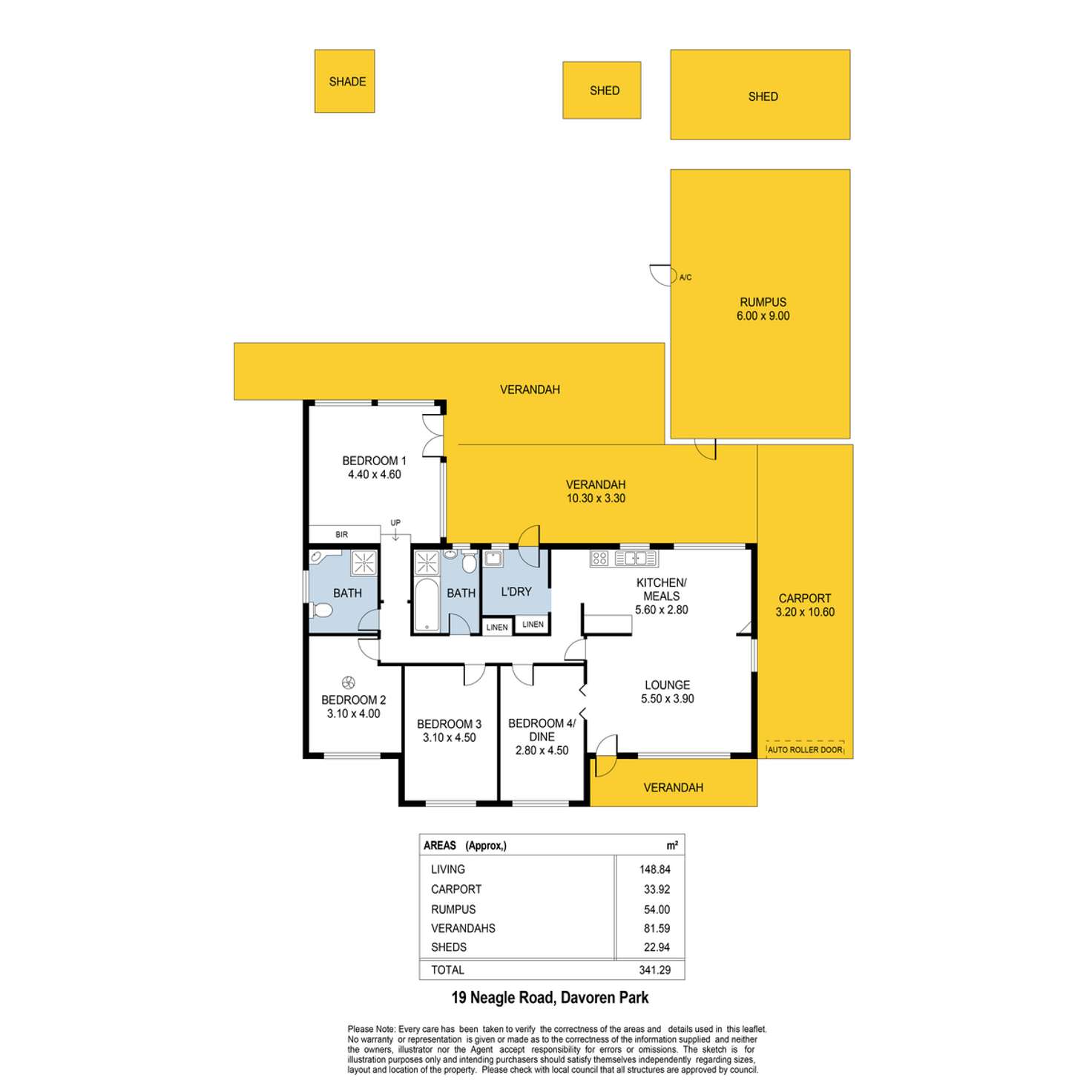 Floorplan of Homely house listing, 19 Neagle Road, Davoren Park SA 5113