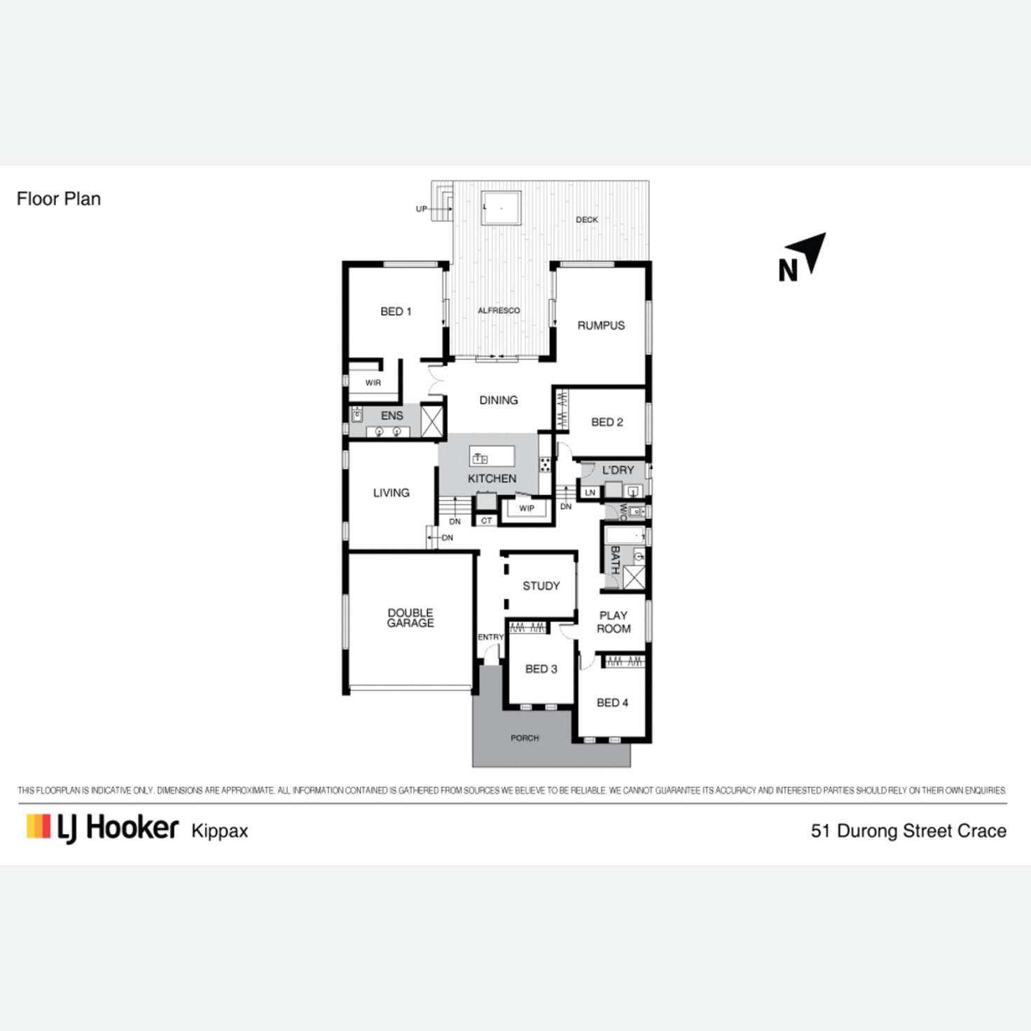 Floorplan of Homely house listing, 51 Durong Street, Crace ACT 2911