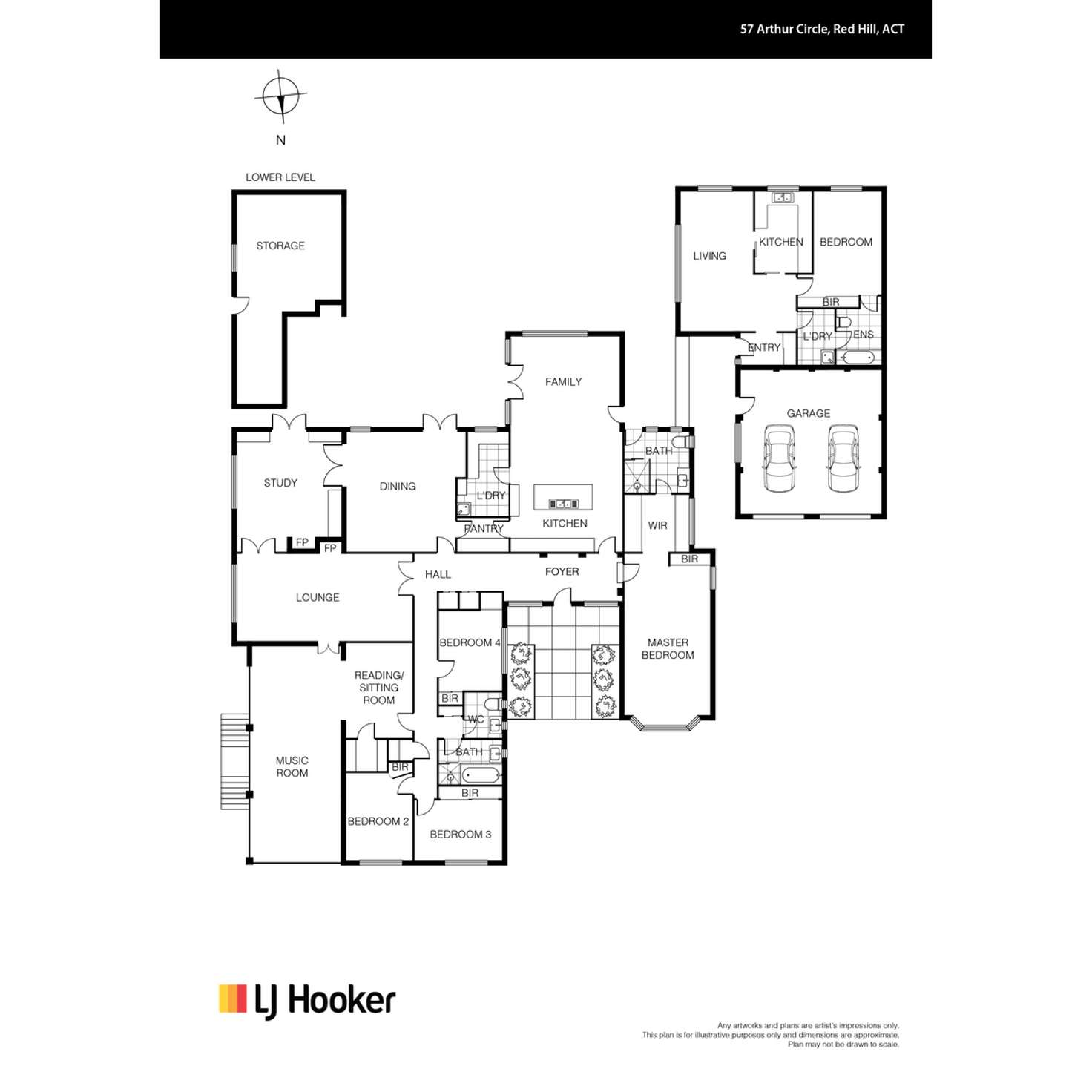 Floorplan of Homely house listing, 57 Arthur Circle, Red Hill ACT 2603