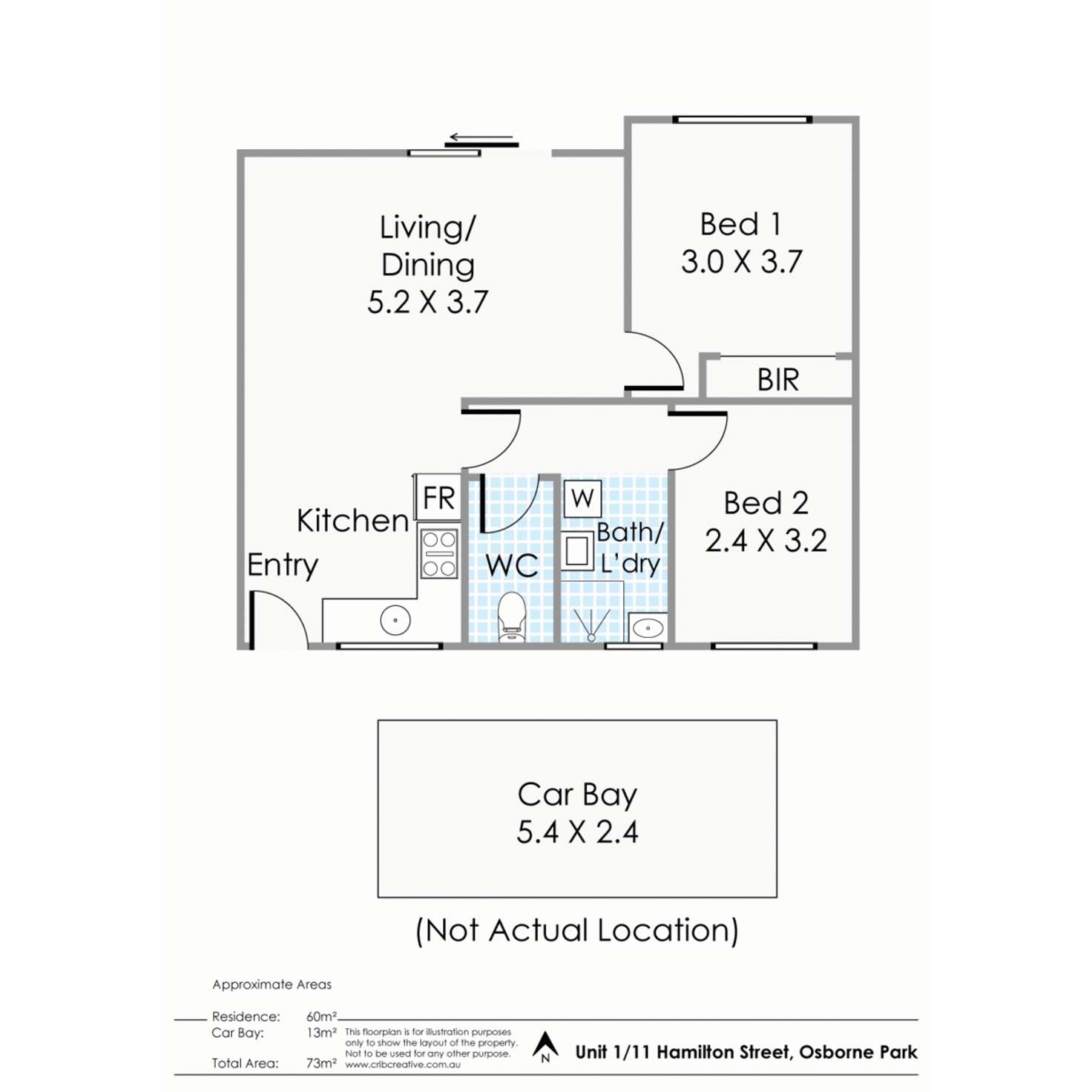 Floorplan of Homely apartment listing, 1/11 Hamilton Street, Osborne Park WA 6017