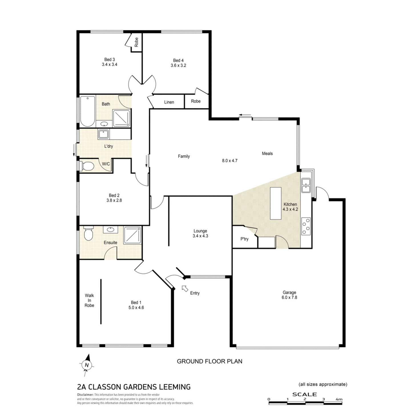 Floorplan of Homely house listing, 2A Classon Gardens, Leeming WA 6149