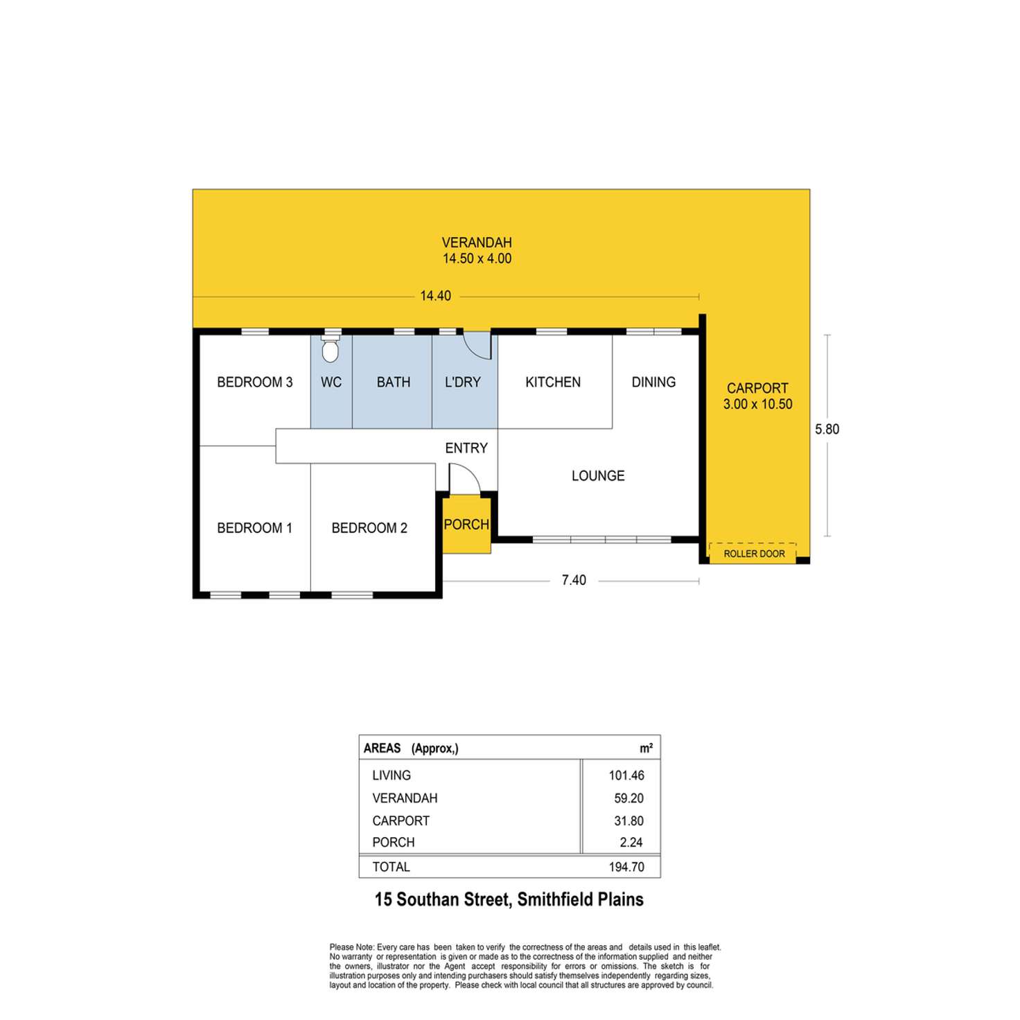 Floorplan of Homely house listing, 15 Southan Street, Smithfield Plains SA 5114