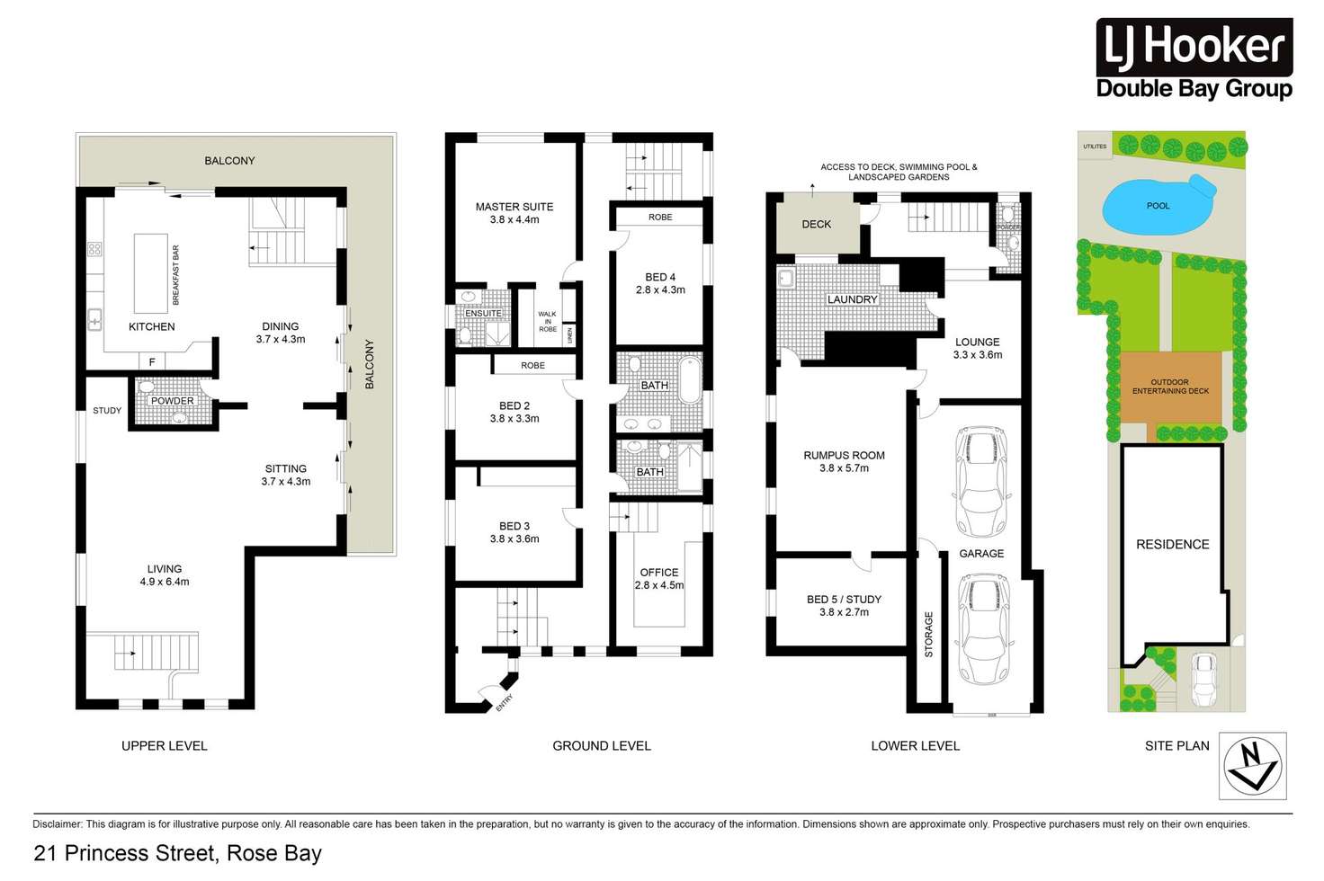 Floorplan of Homely house listing, 21 Princess Street, Rose Bay NSW 2029