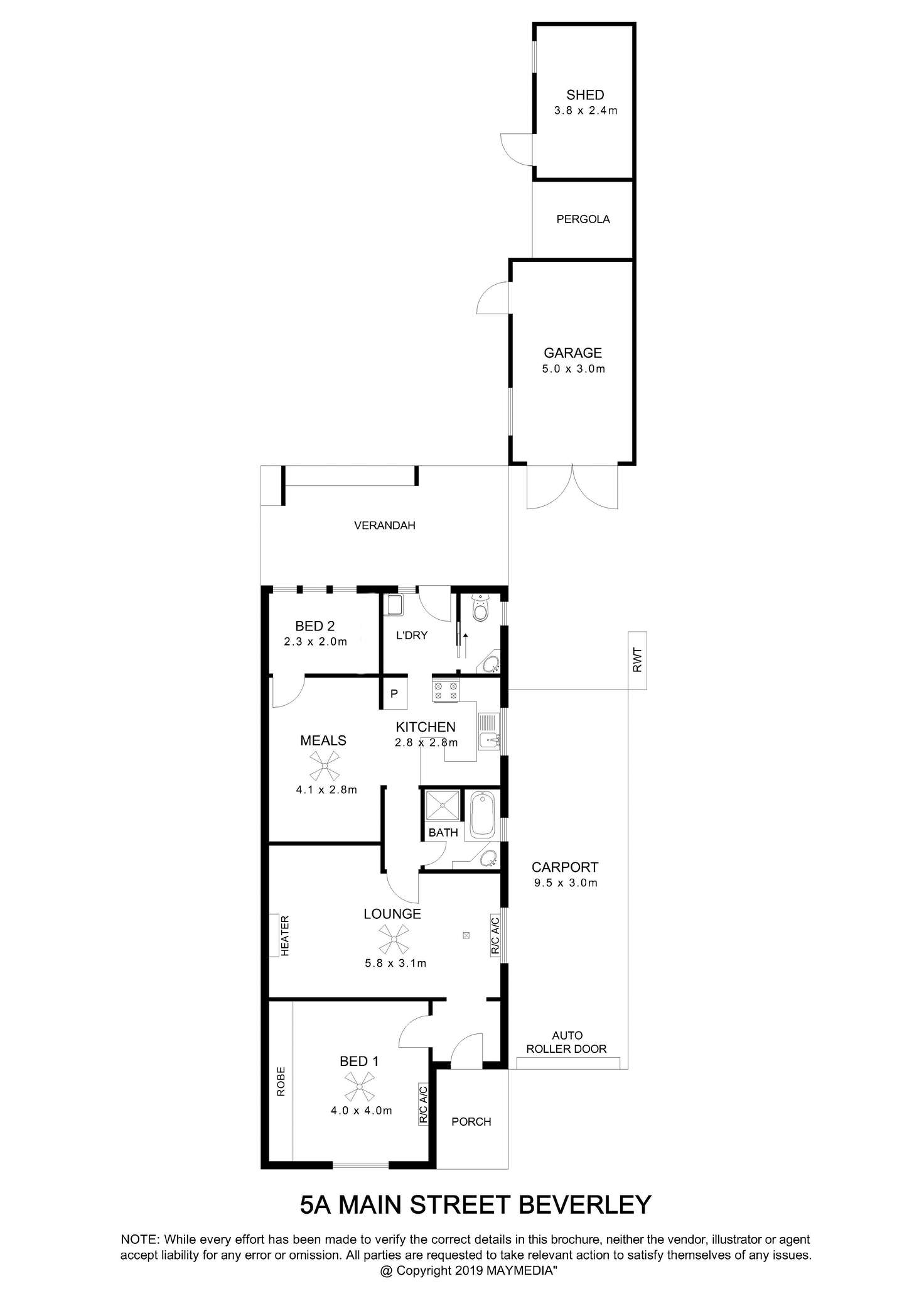 Floorplan of Homely house listing, 5a Main Street, Beverley SA 5009