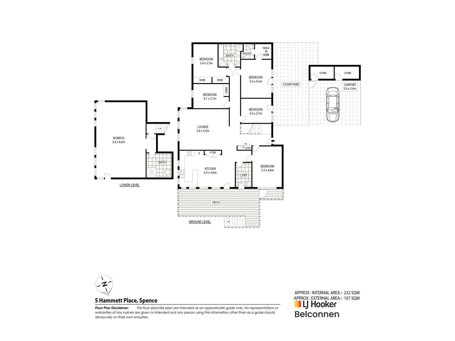 Floorplan of Homely house listing, 5 Hammett Place, Spence ACT 2615