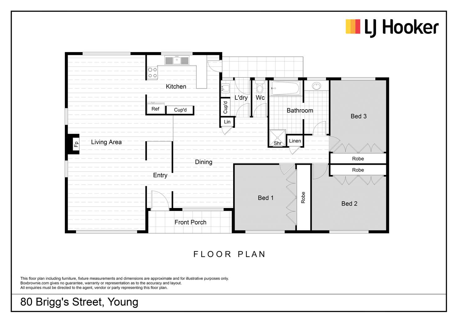 Floorplan of Homely house listing, 80 Briggs Street, Young NSW 2594