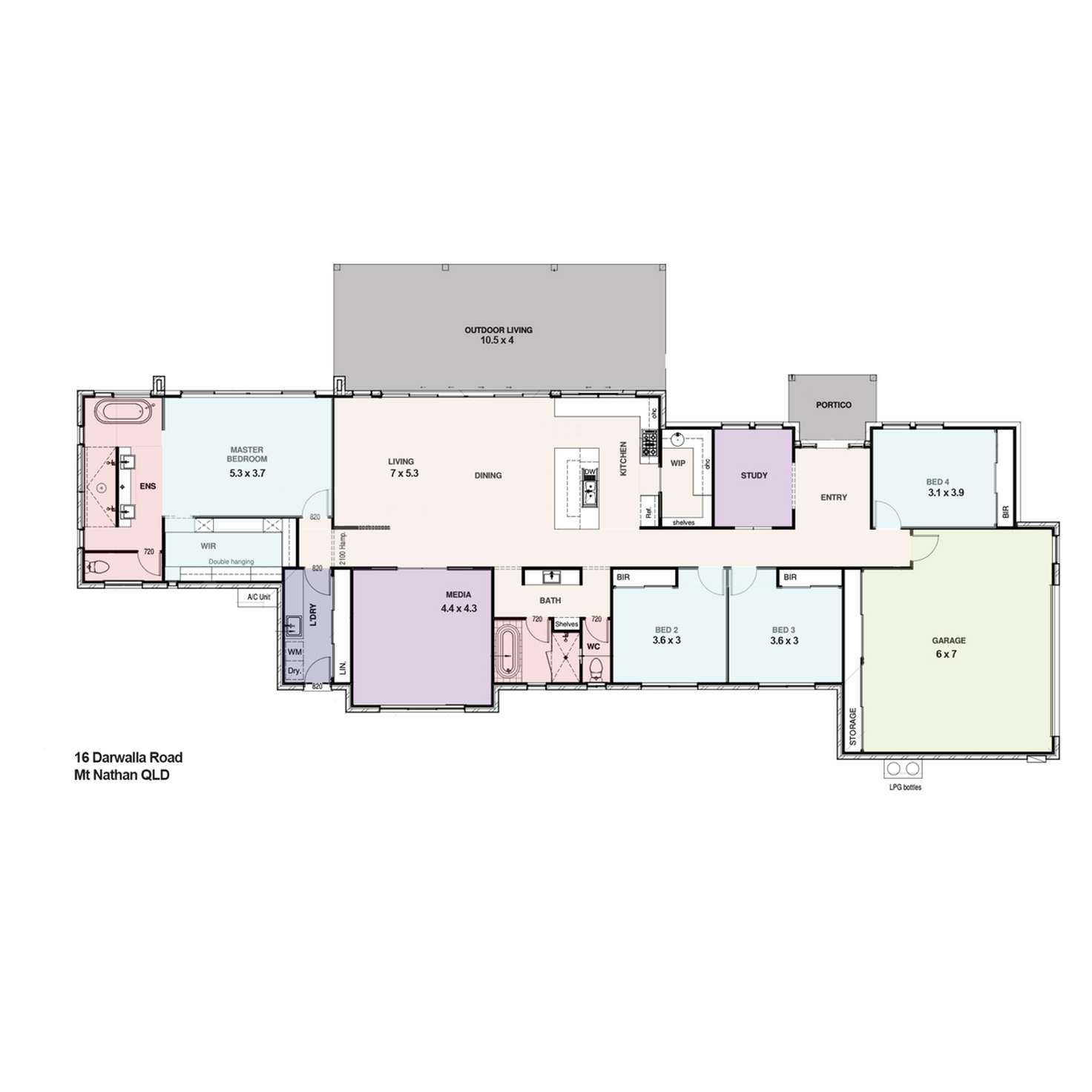 Floorplan of Homely house listing, 16 Darwalla Road, Mount Nathan QLD 4211