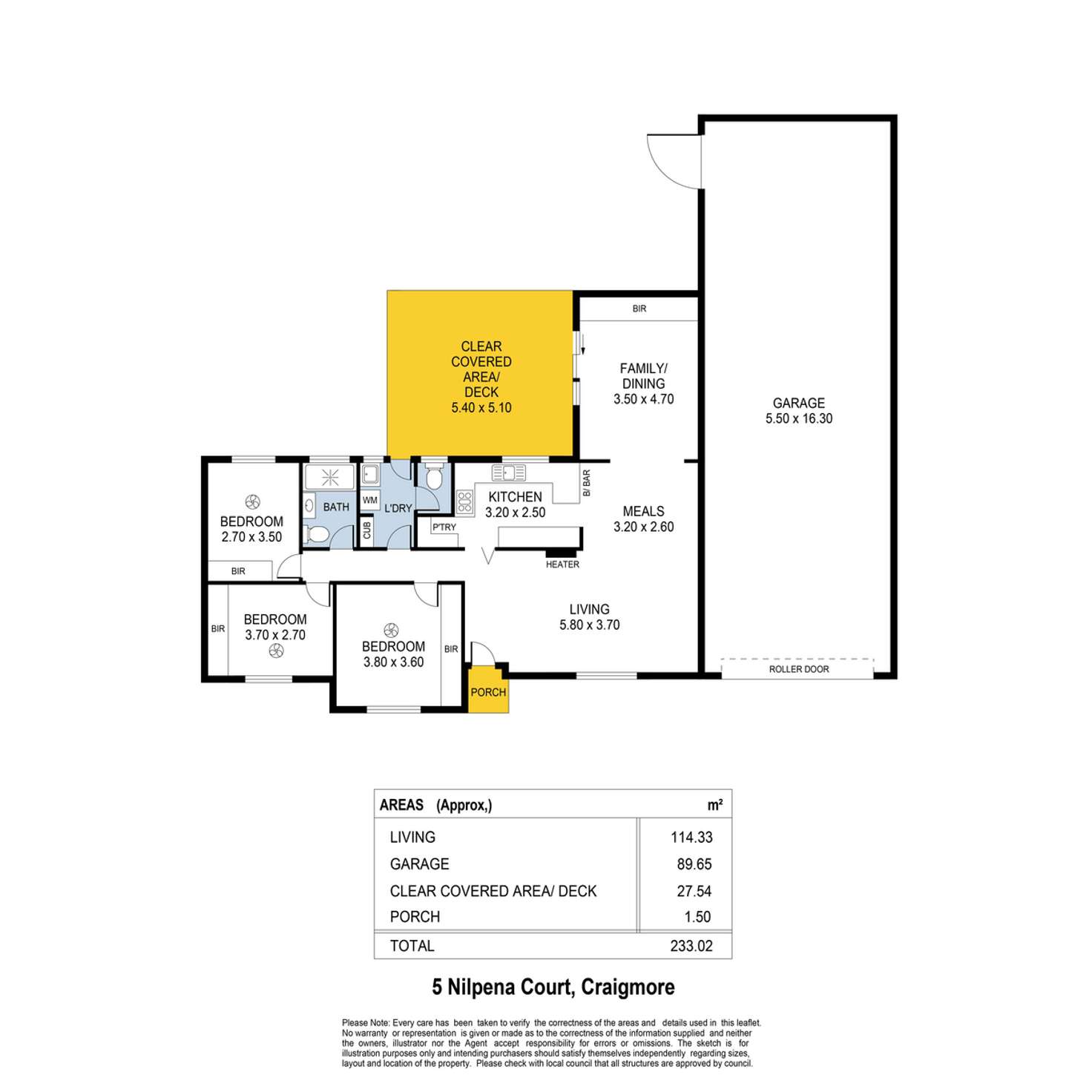 Floorplan of Homely house listing, 5 Nilpena Court, Craigmore SA 5114