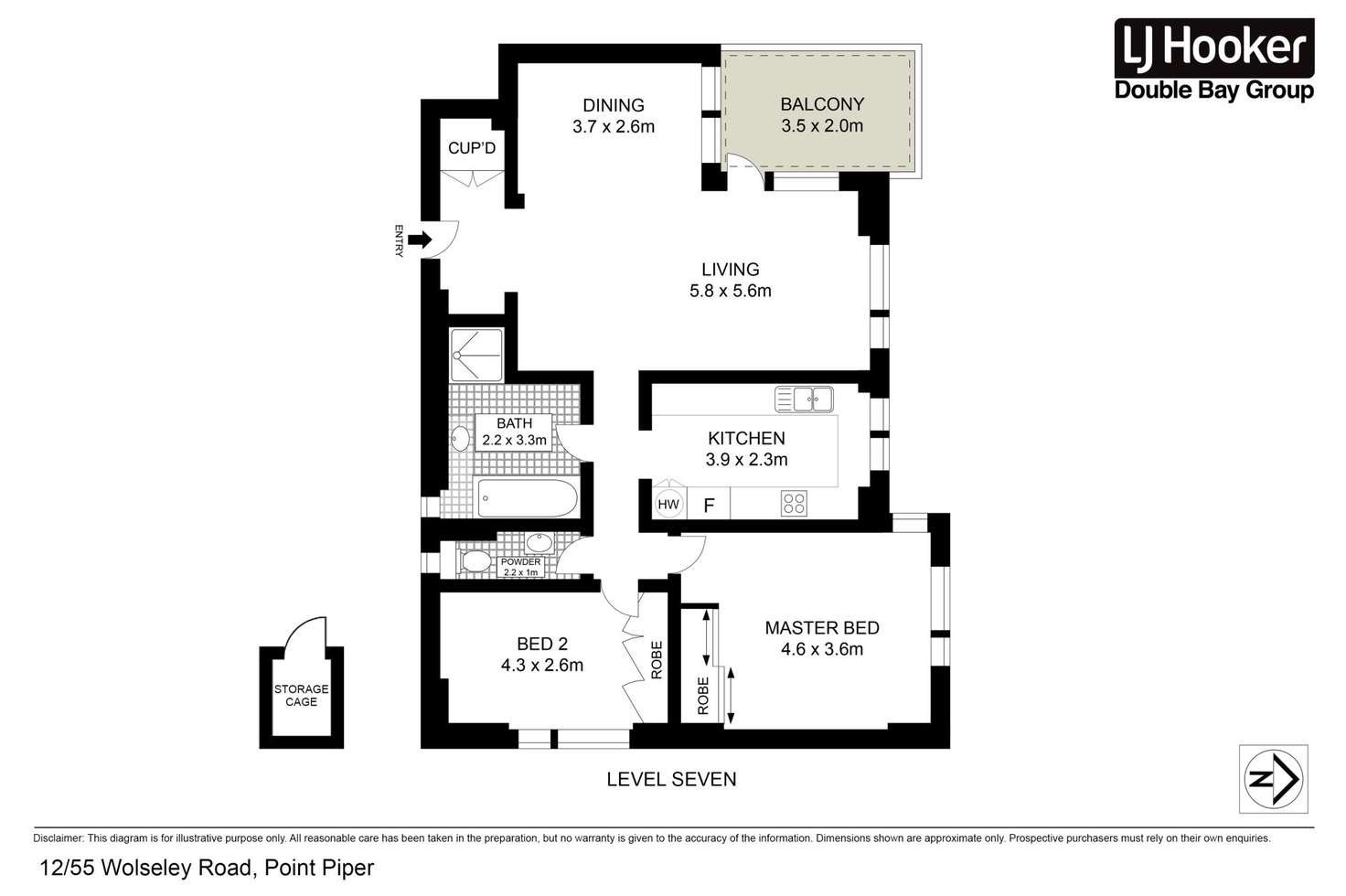 Floorplan of Homely apartment listing, 12/55 Wolseley Road, Point Piper NSW 2027