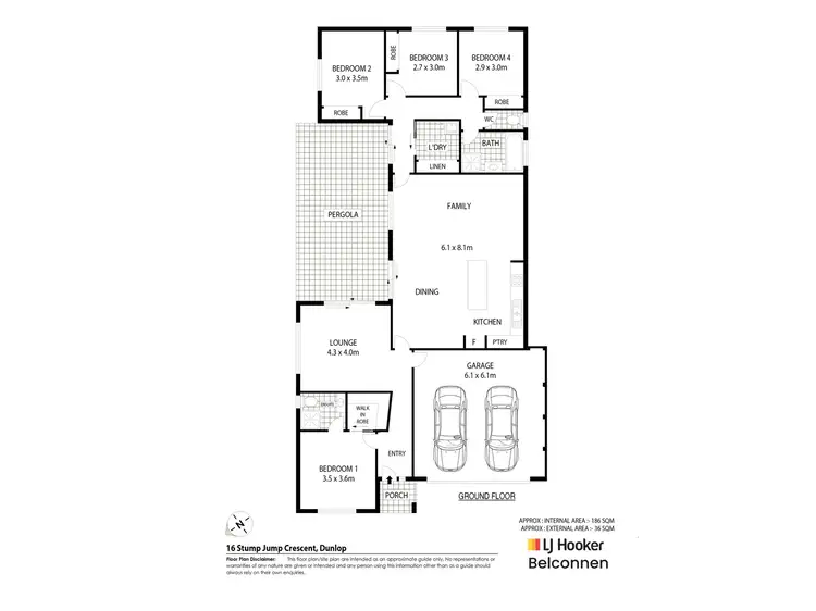 Floorplan of Homely house listing, 16 Stump Jump Crescent, Dunlop ACT 2615