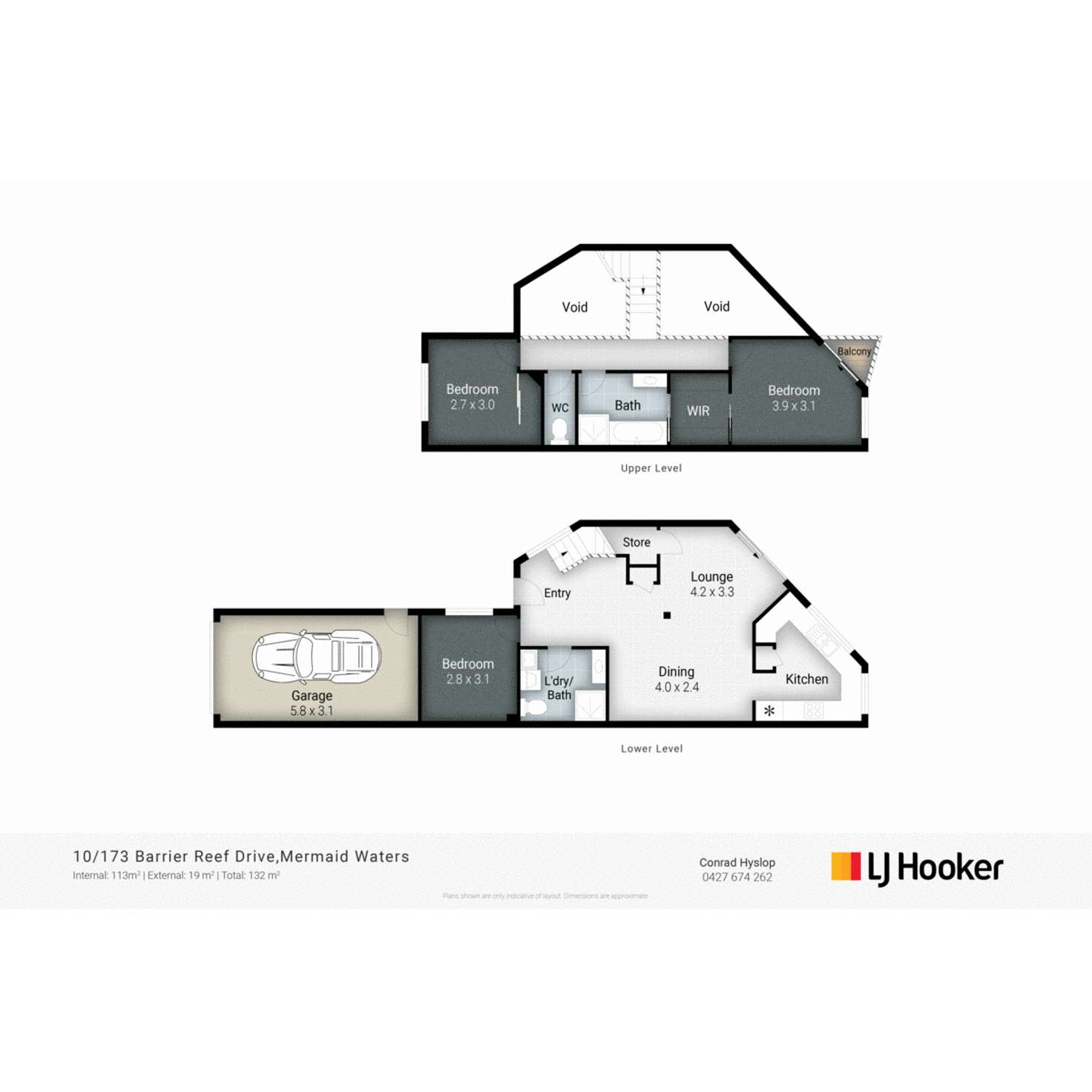 Floorplan of Homely townhouse listing, 10/173 Barrier Reef Drive, Mermaid Waters QLD 4218