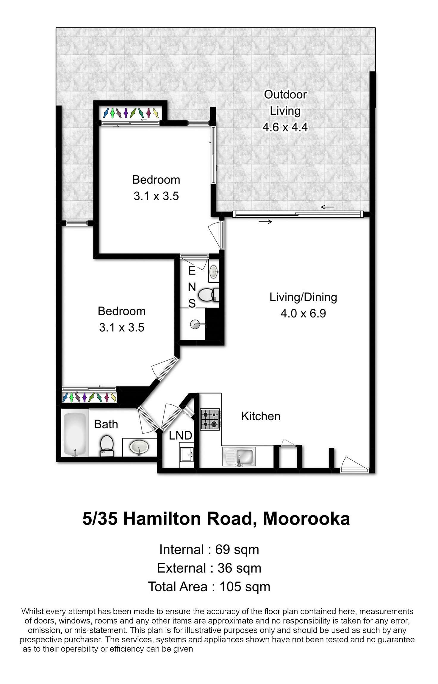 Floorplan of Homely apartment listing, 5/35 Hamilton Road, Moorooka QLD 4105