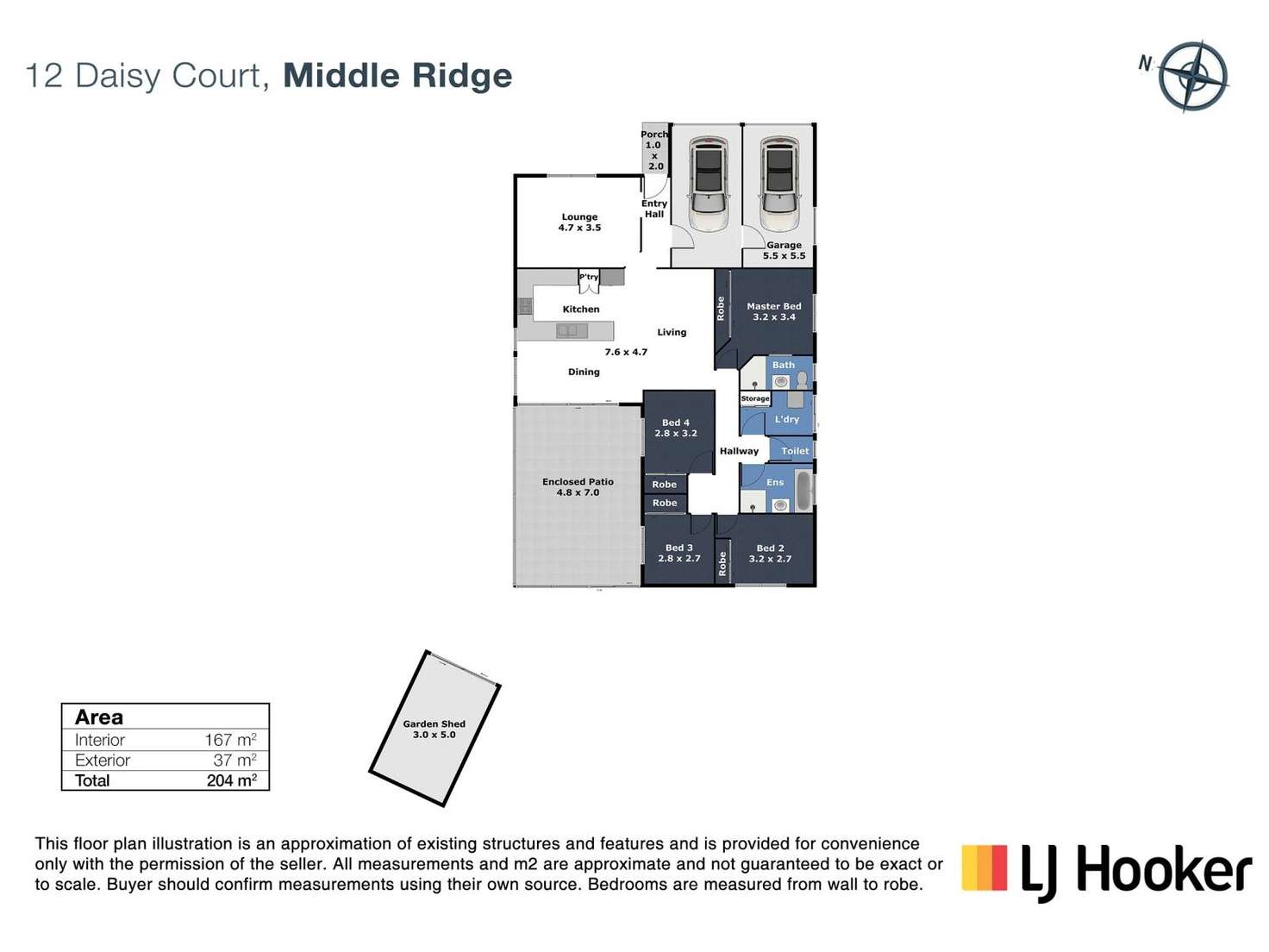 Floorplan of Homely house listing, 12 Daisy Court, Middle Ridge QLD 4350