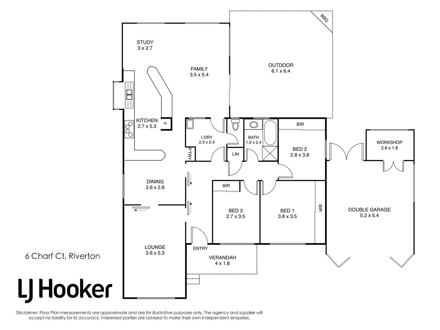 Floorplan of Homely house listing, 6 Charf Court, Riverton WA 6148