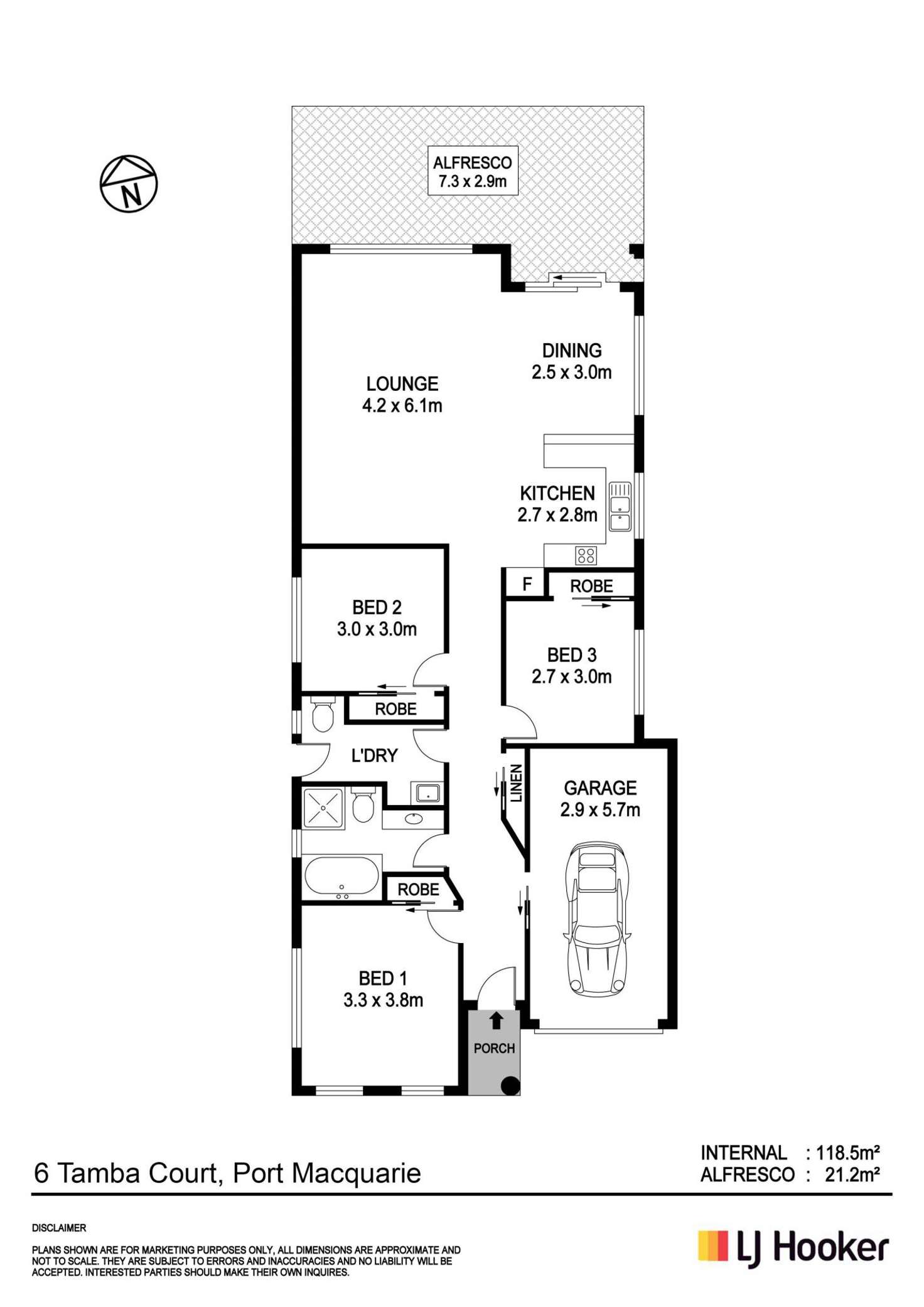 Floorplan of Homely house listing, 6 Tamba Court, Port Macquarie NSW 2444