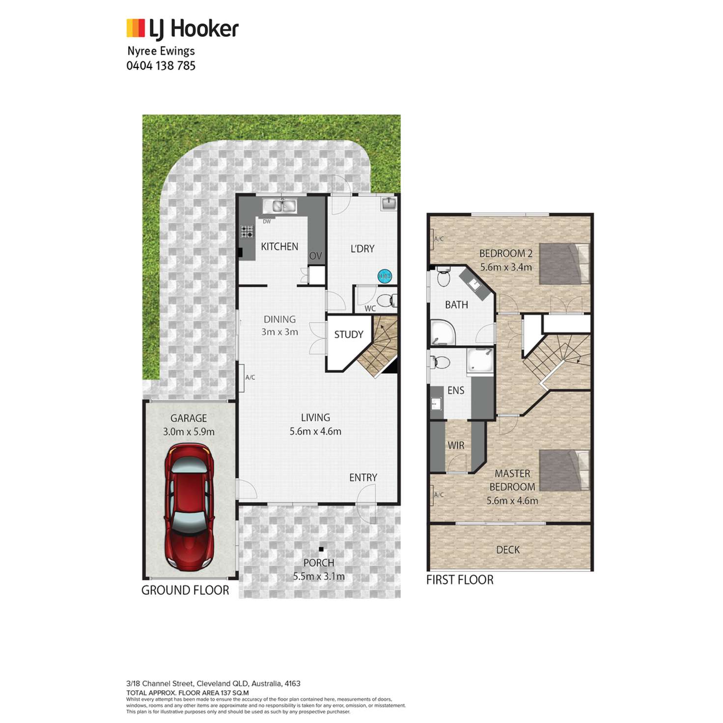 Floorplan of Homely townhouse listing, 3/18 Channel Street, Cleveland QLD 4163