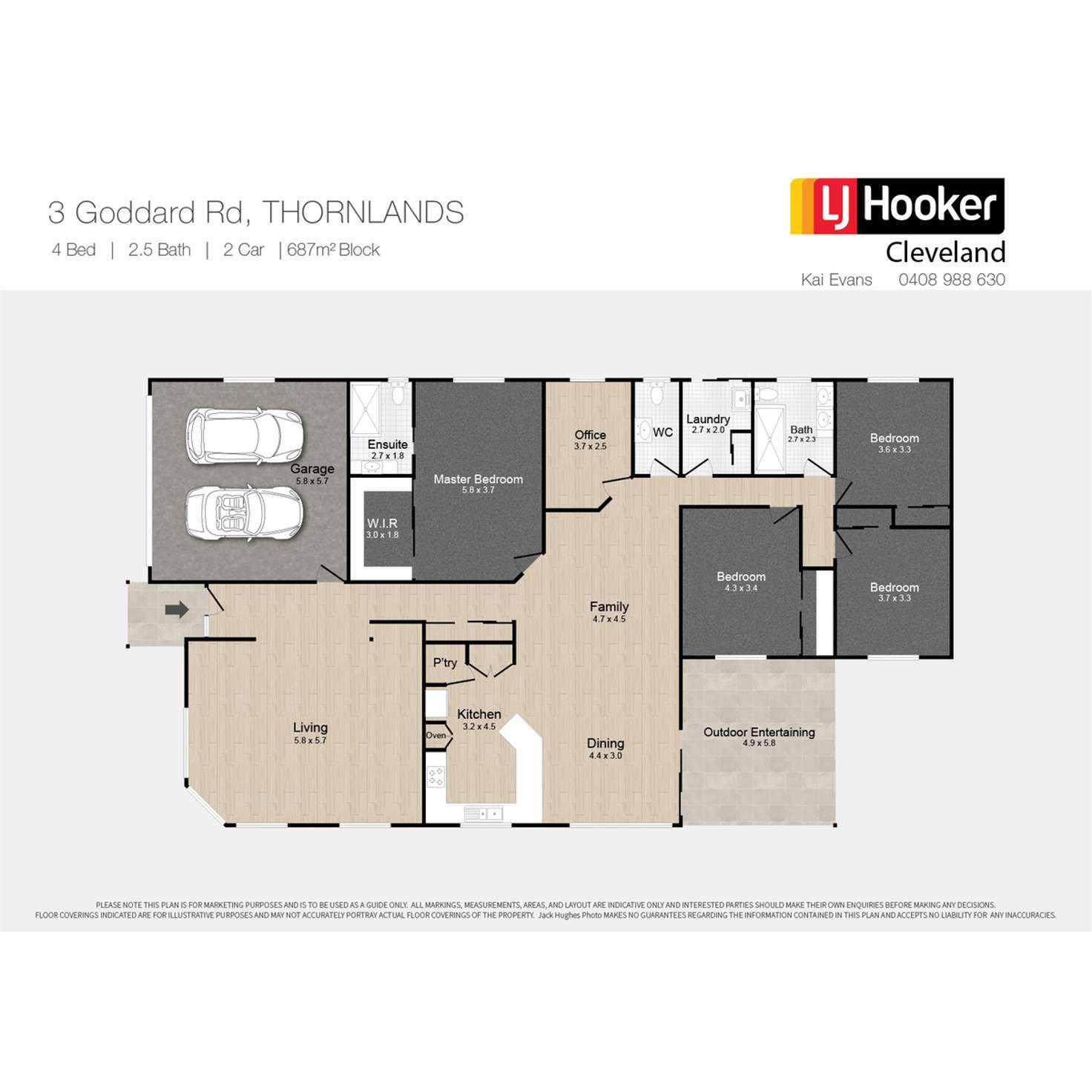 Floorplan of Homely house listing, 3 Goddard Road, Thornlands QLD 4164