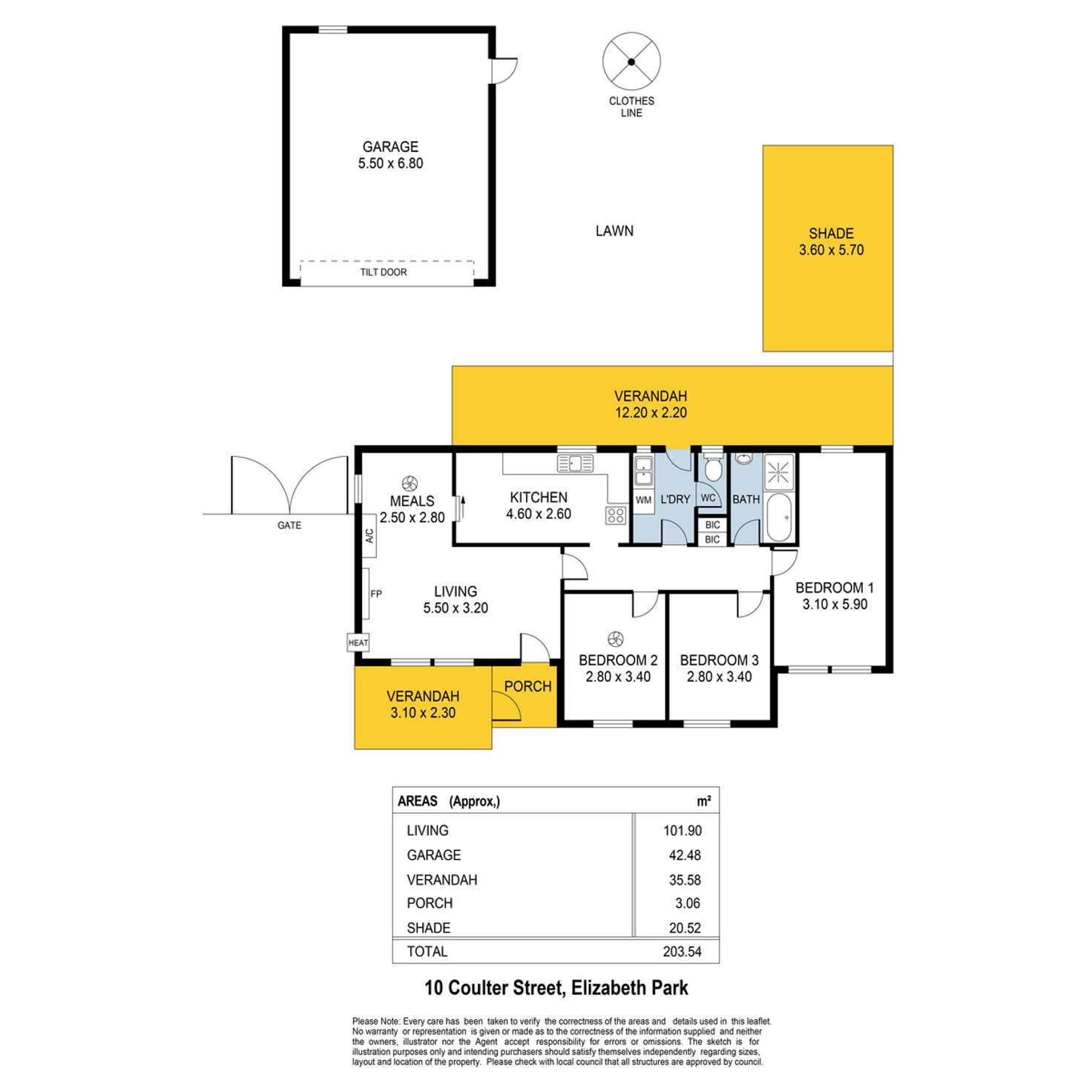 Floorplan of Homely house listing, 10 Coulter Street, Elizabeth Park SA 5113