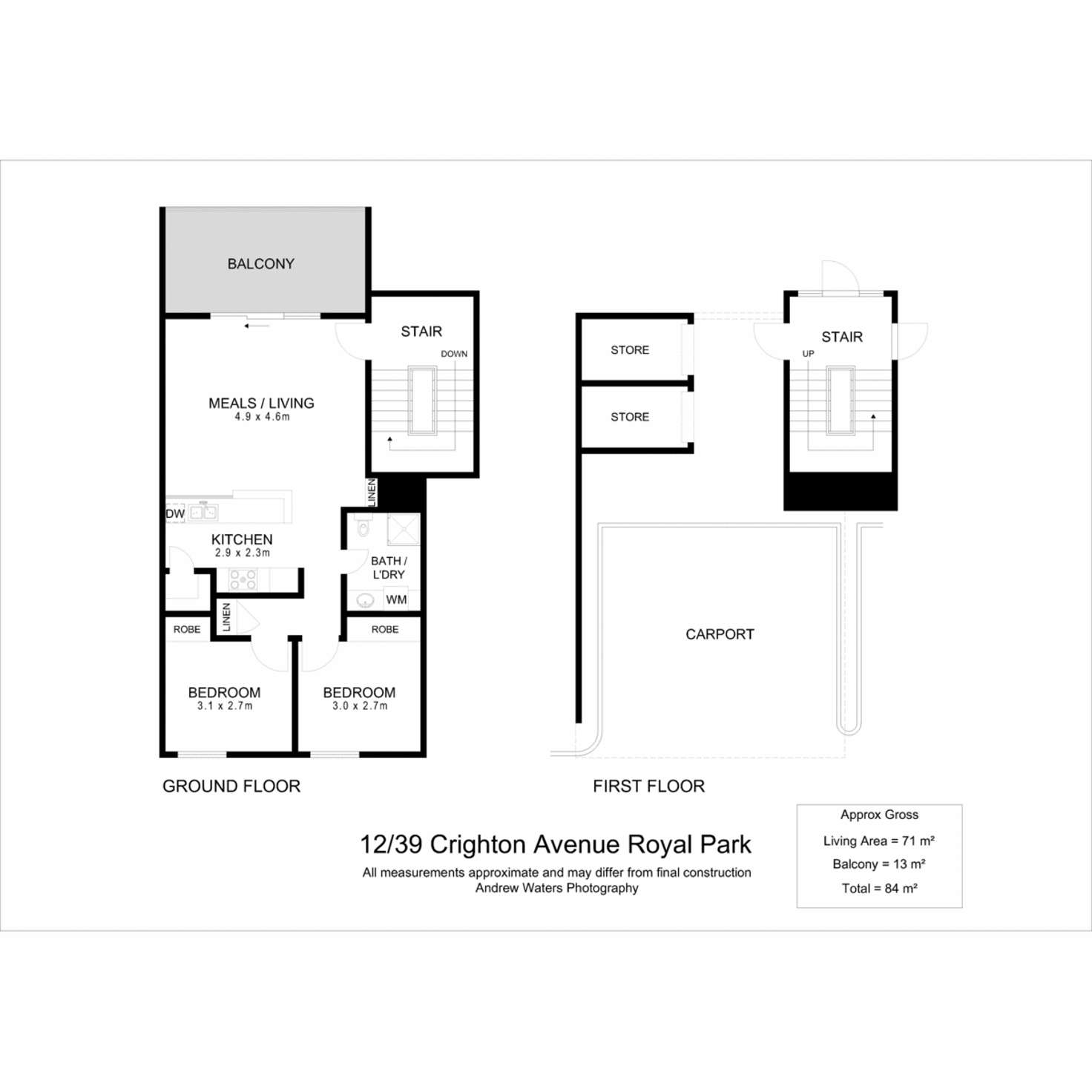 Floorplan of Homely apartment listing, 12/39 Crighton Avenue, Royal Park SA 5014