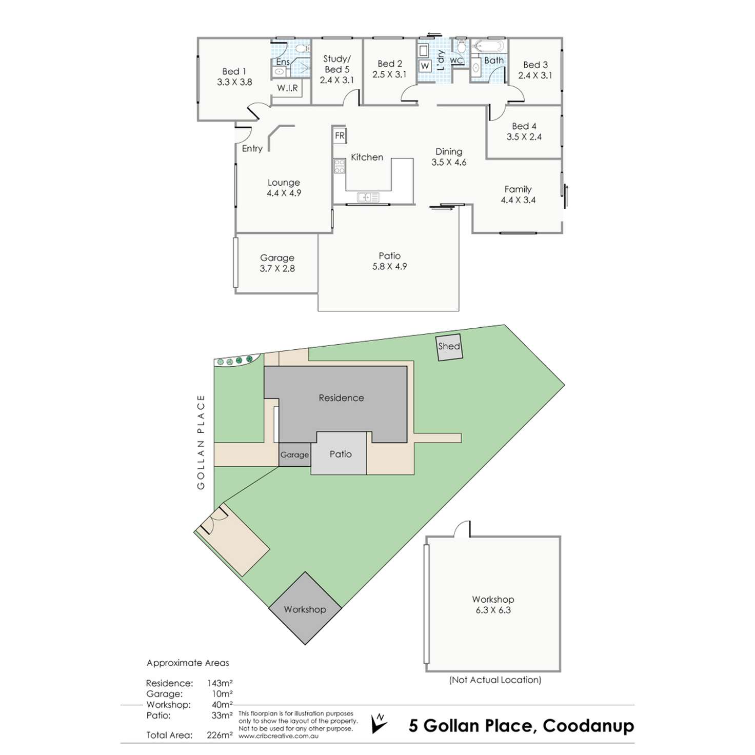Floorplan of Homely house listing, 5 Gollan Place, Coodanup WA 6210