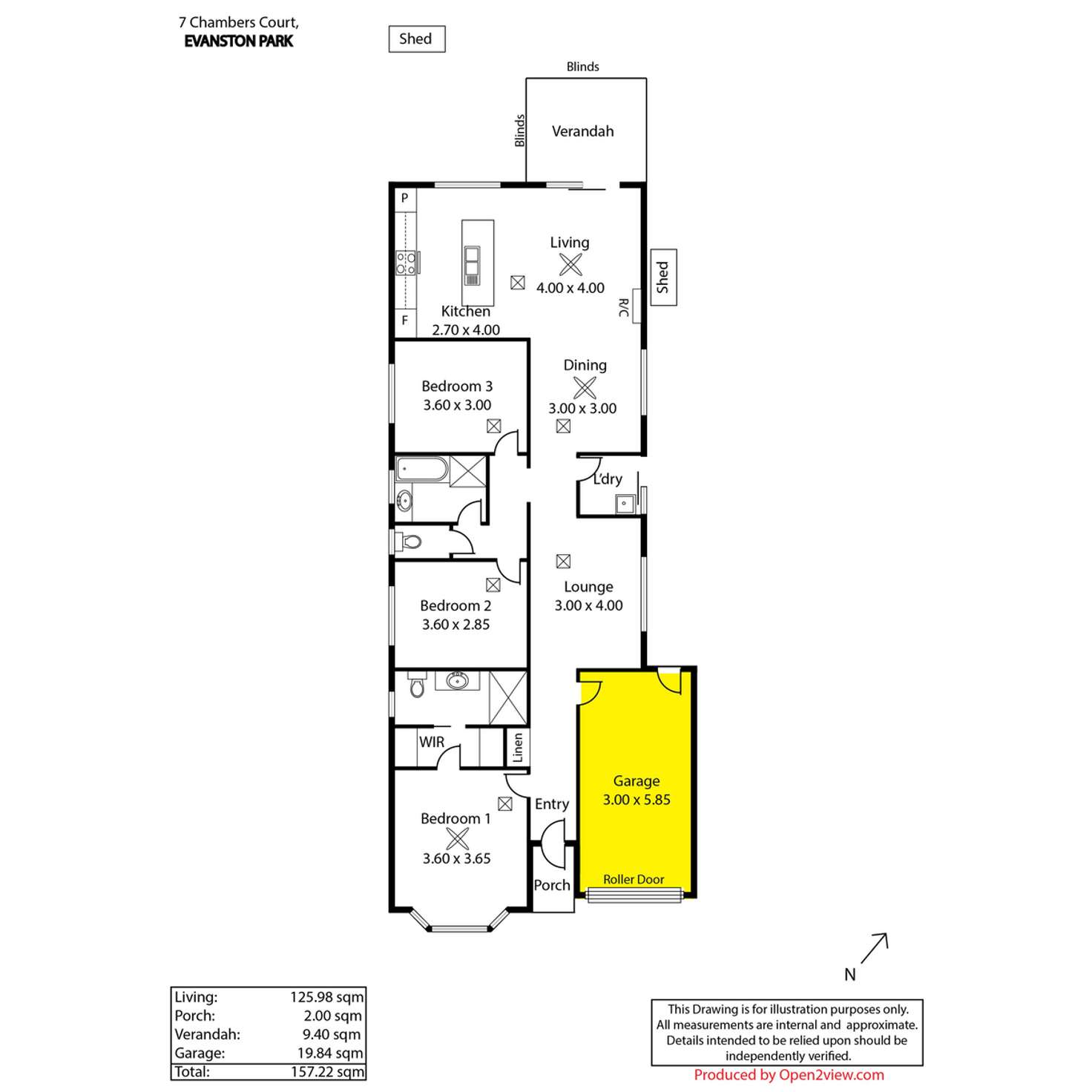 Floorplan of Homely house listing, 7 Chambers Court, Evanston Park SA 5116