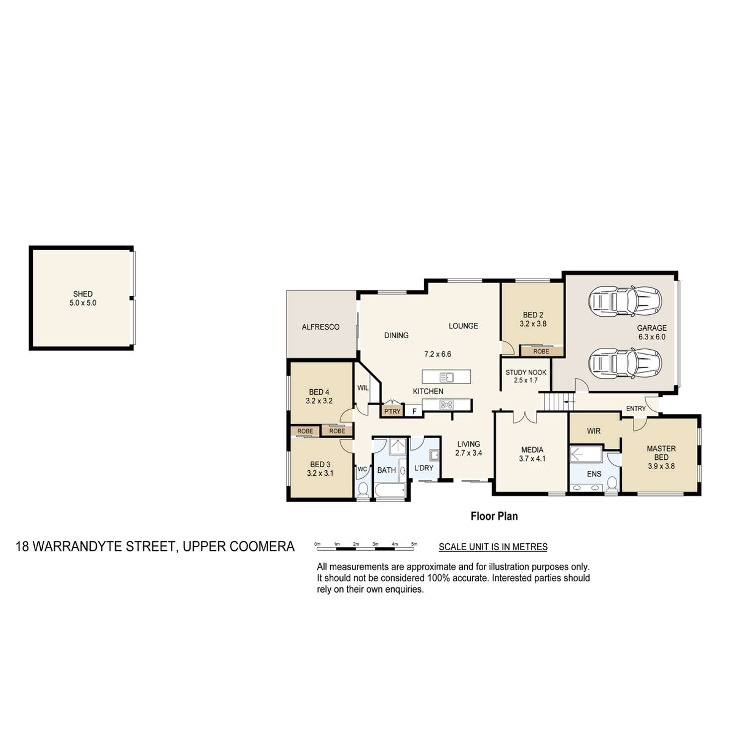 Floorplan of Homely house listing, 18 Warrandyte Street, Upper Coomera QLD 4209