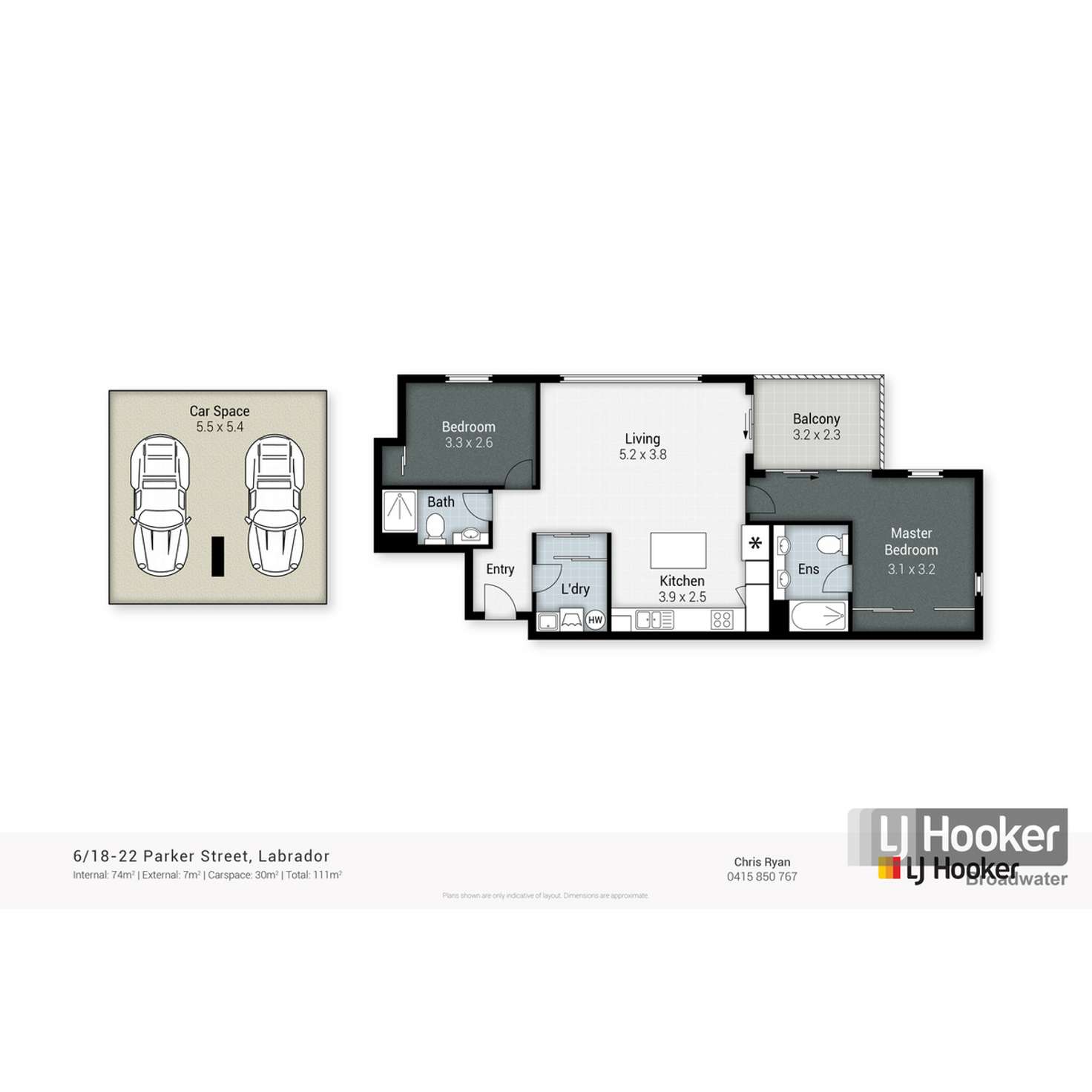 Floorplan of Homely unit listing, 6/18-22 Parker Street, Labrador QLD 4215
