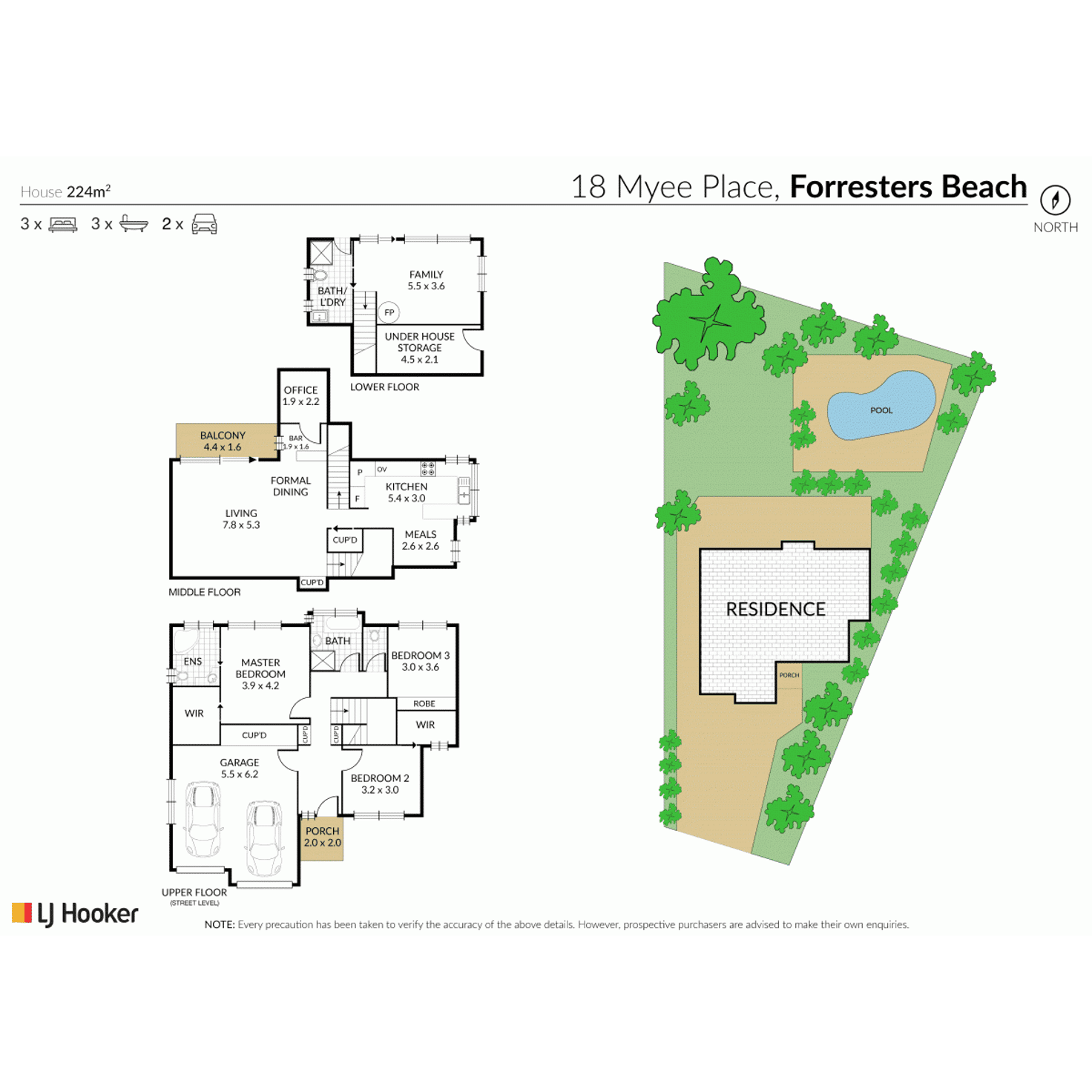 Floorplan of Homely house listing, 18 Myee Place, Forresters Beach NSW 2260