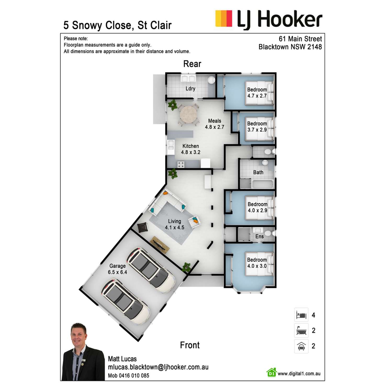 Floorplan of Homely house listing, 5 Snowy Close, St Clair NSW 2759