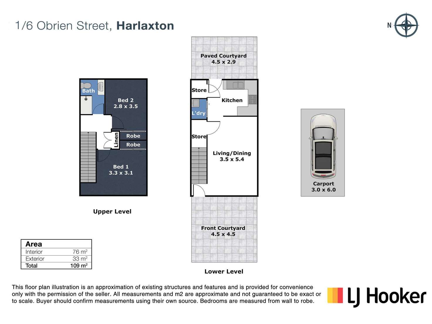 Floorplan of Homely unit listing, 1/6 O'Brien Street, Harlaxton QLD 4350