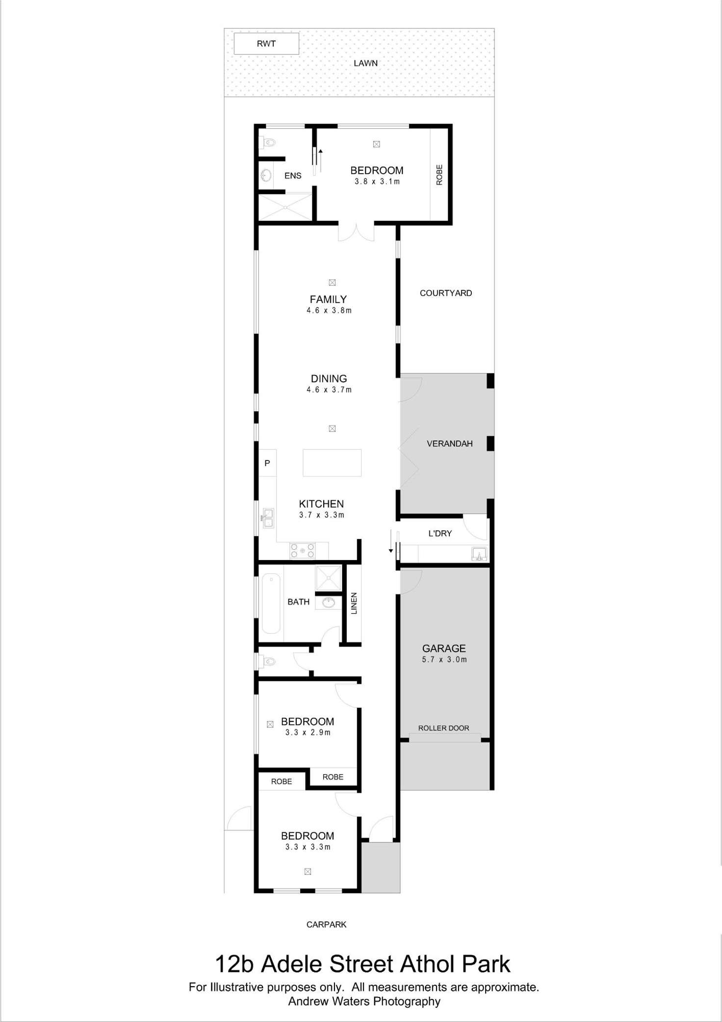 Floorplan of Homely house listing, 12b Adele Street, Athol Park SA 5012